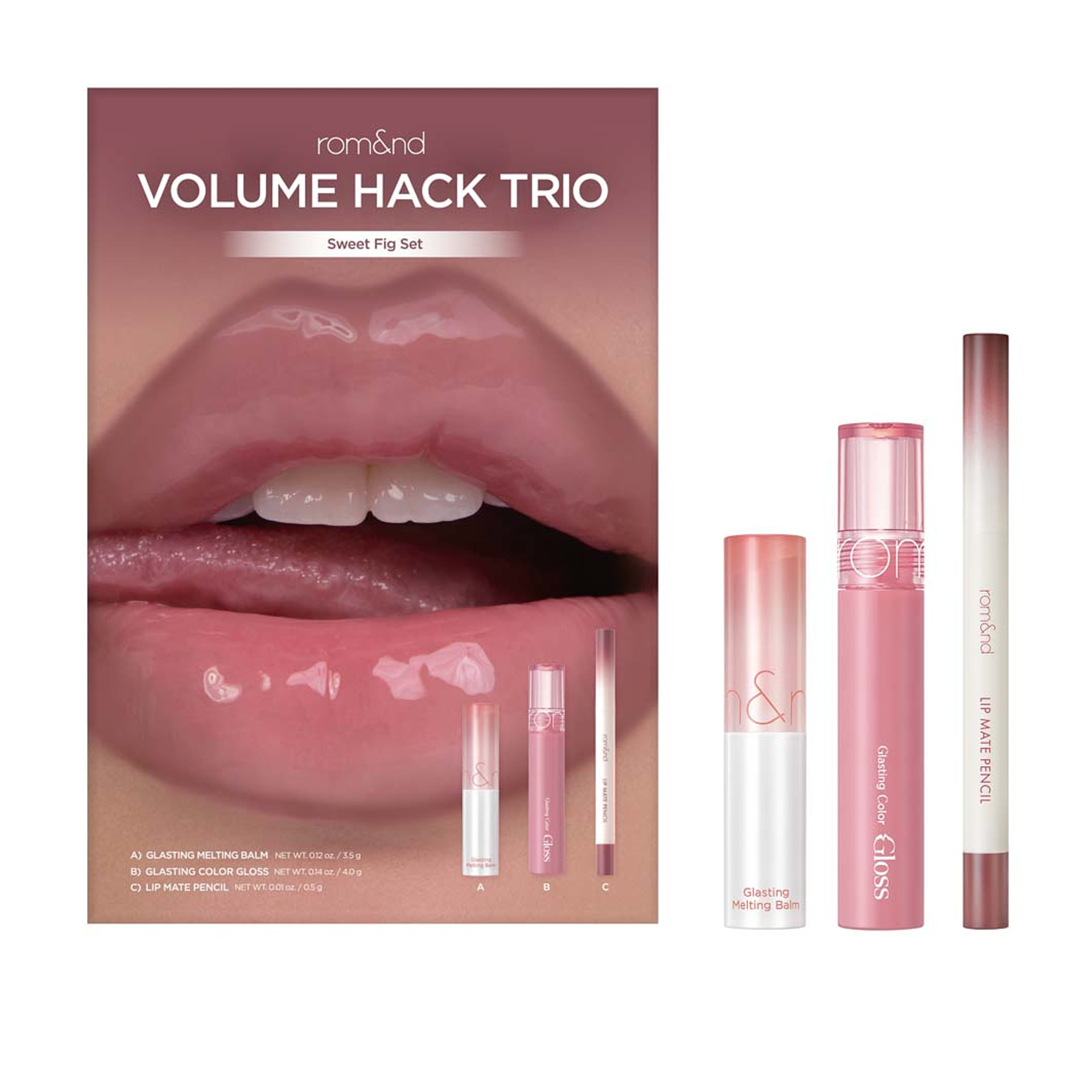 VOLUME HACK TRIO, från rom&nd, i färgen Sweet Fig. Klicka för att öppna bilden i stort format