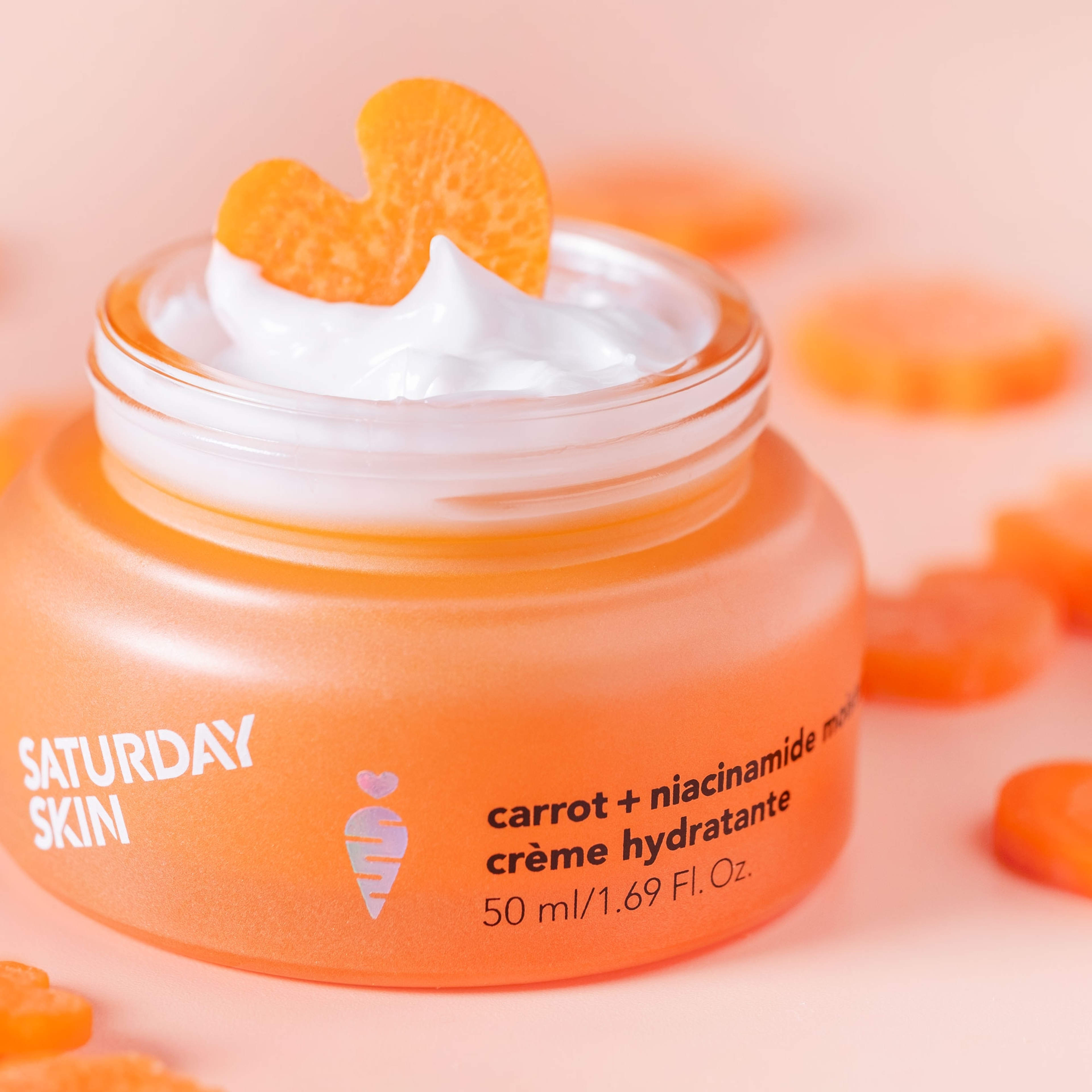 Carrot + Niacinamide Moisturizing Cream 50ml, från Saturday Skin. Klicka för att öppna bilden i stort format