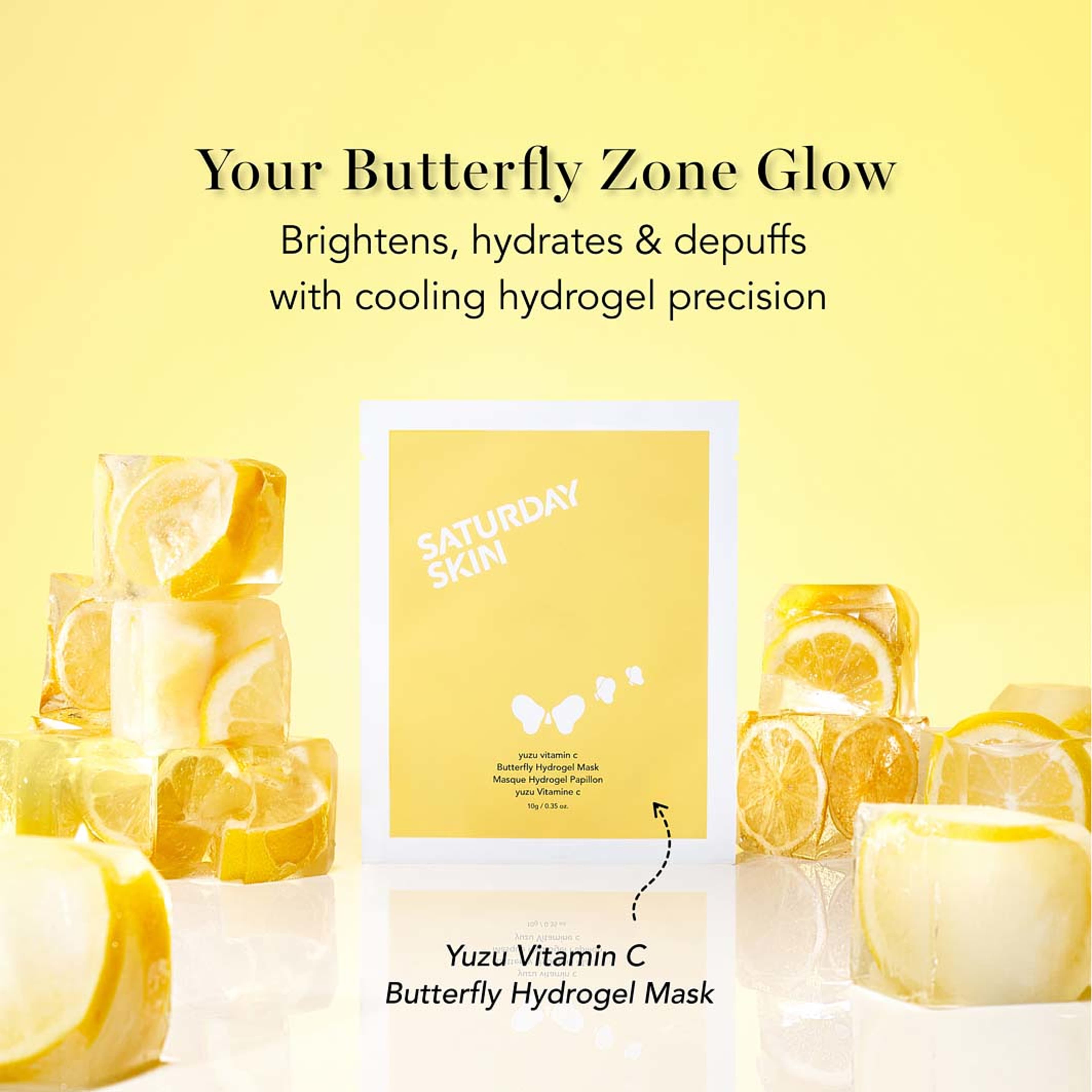 Yuzu Vitamin C Butterfly Hydrogel Mask, från Saturday Skin. Klicka för att öppna bilden i stort format