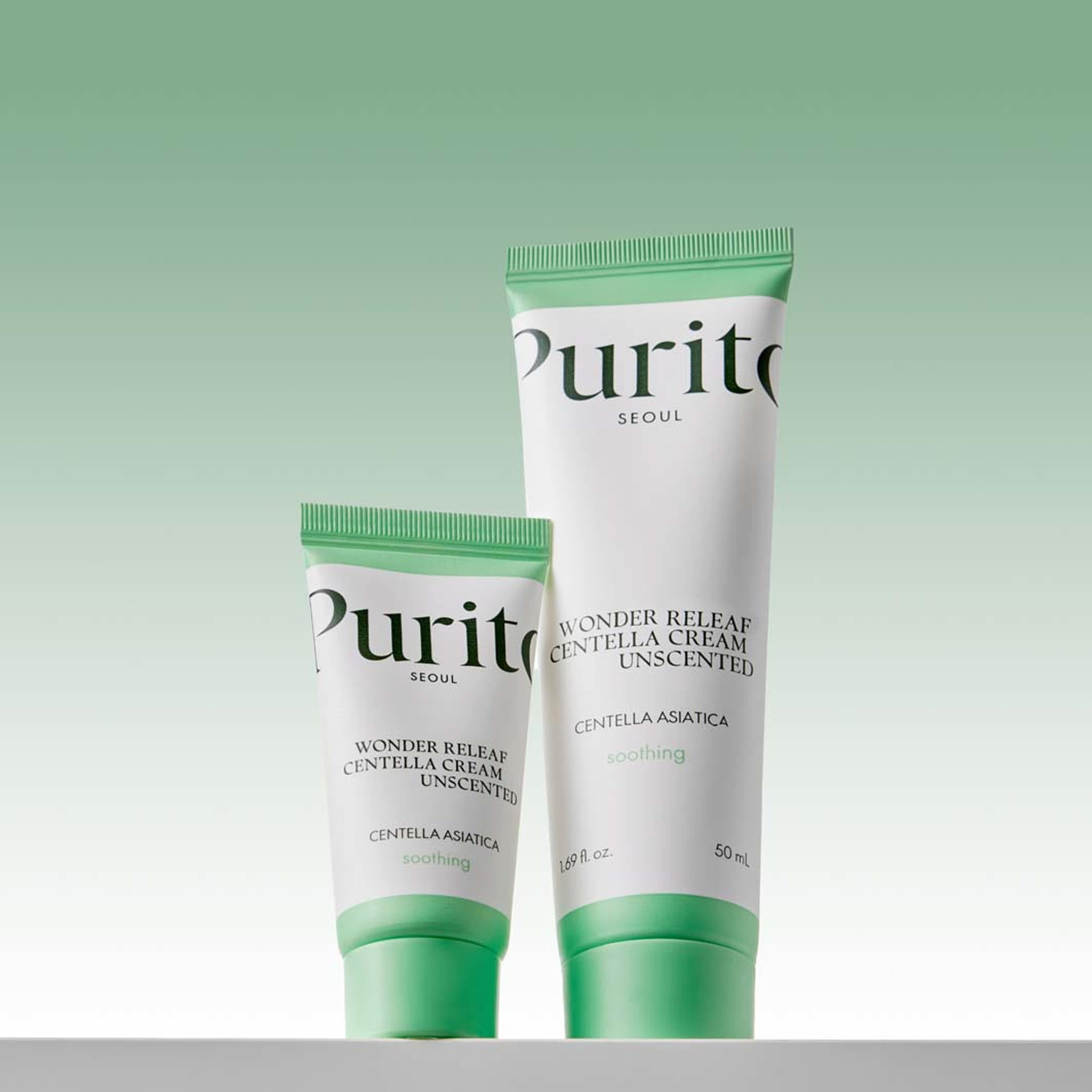 Wonder Releaf Centella Cream Unscented, från Purito. Klicka för att öppna bilden i stort format