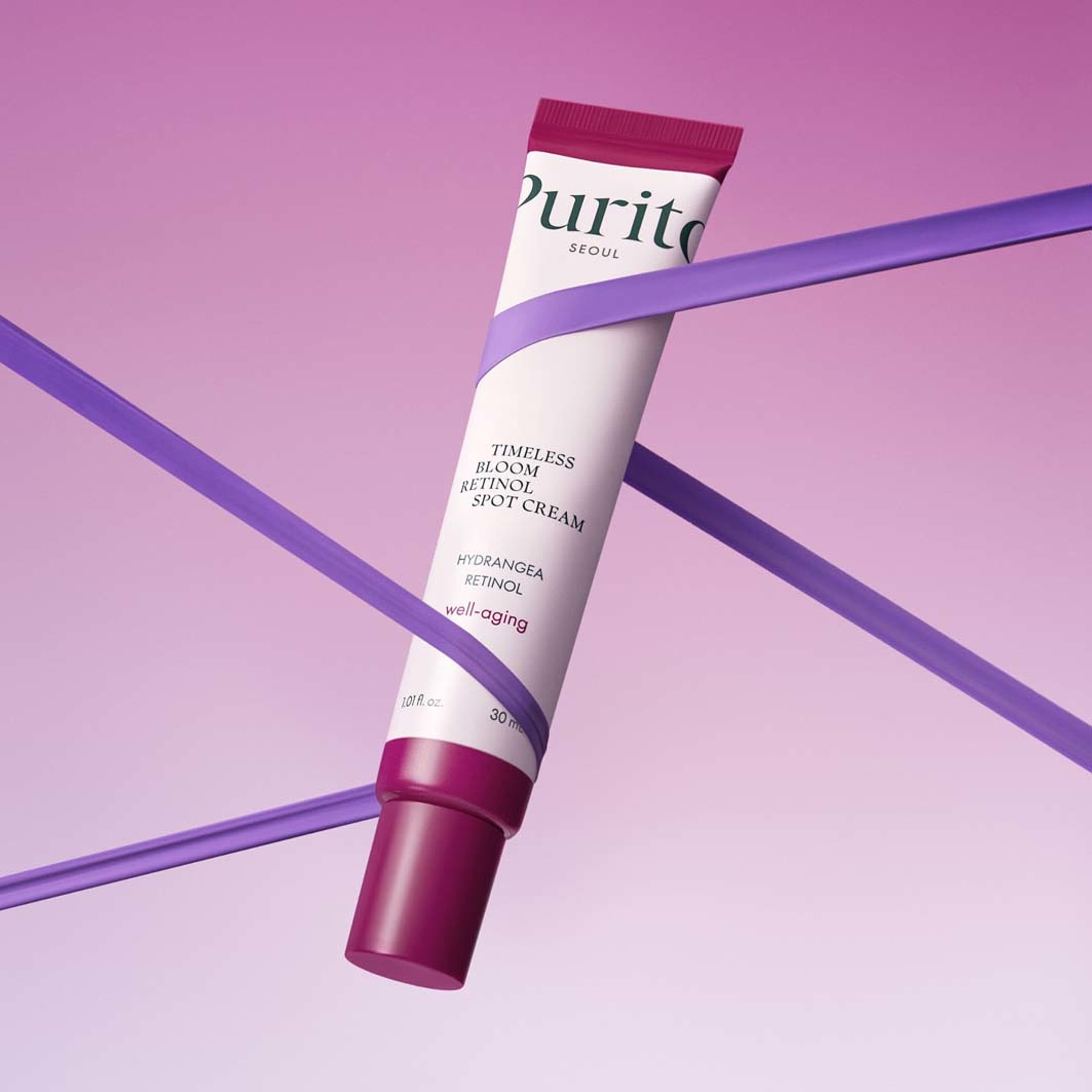 Timeless Bloom Retinol Spot Cream, från Purito. Klicka för att öppna bilden i stort format