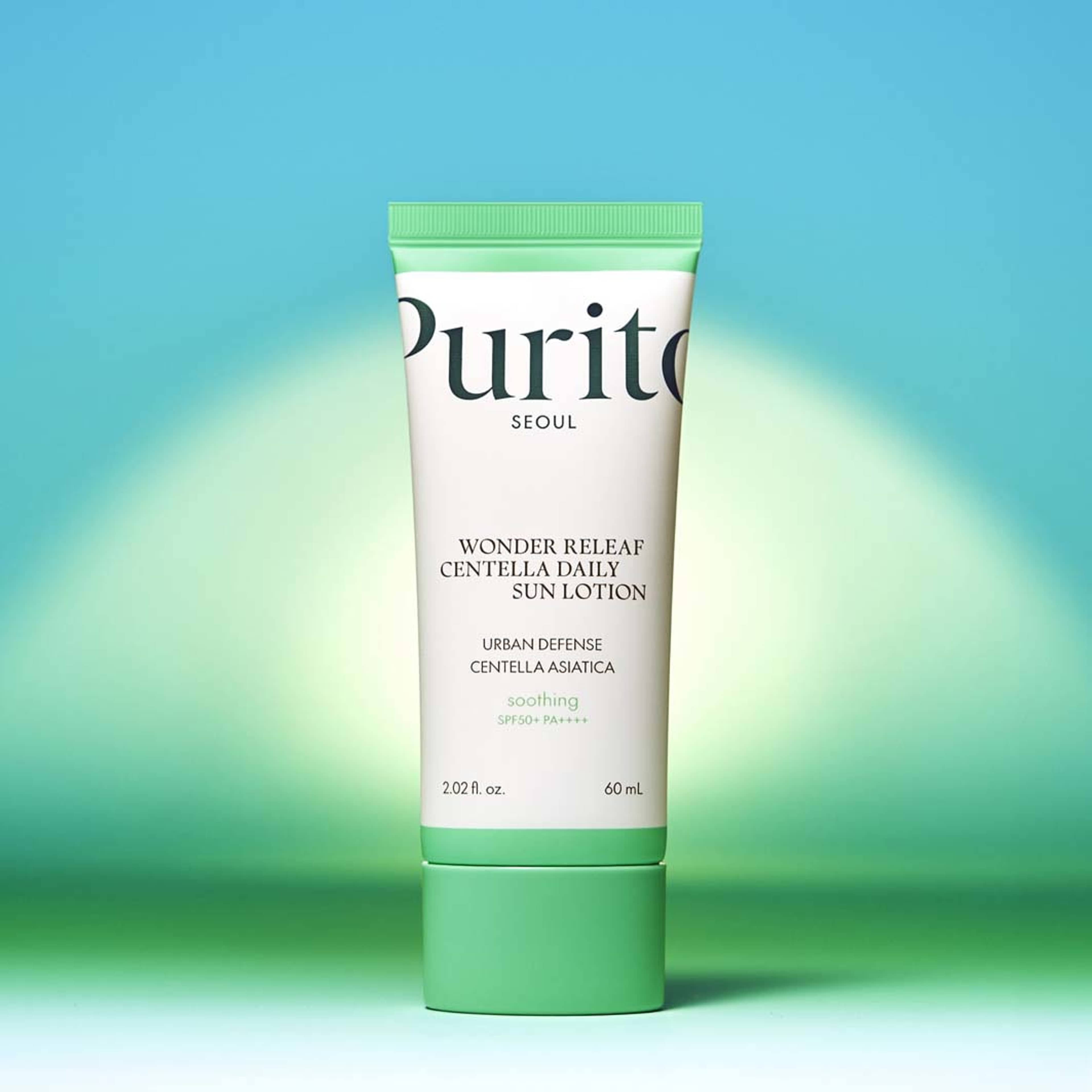 Wonder Releaf Centella Daily Sun Lotion, från Purito. Klicka för att öppna bilden i stort format