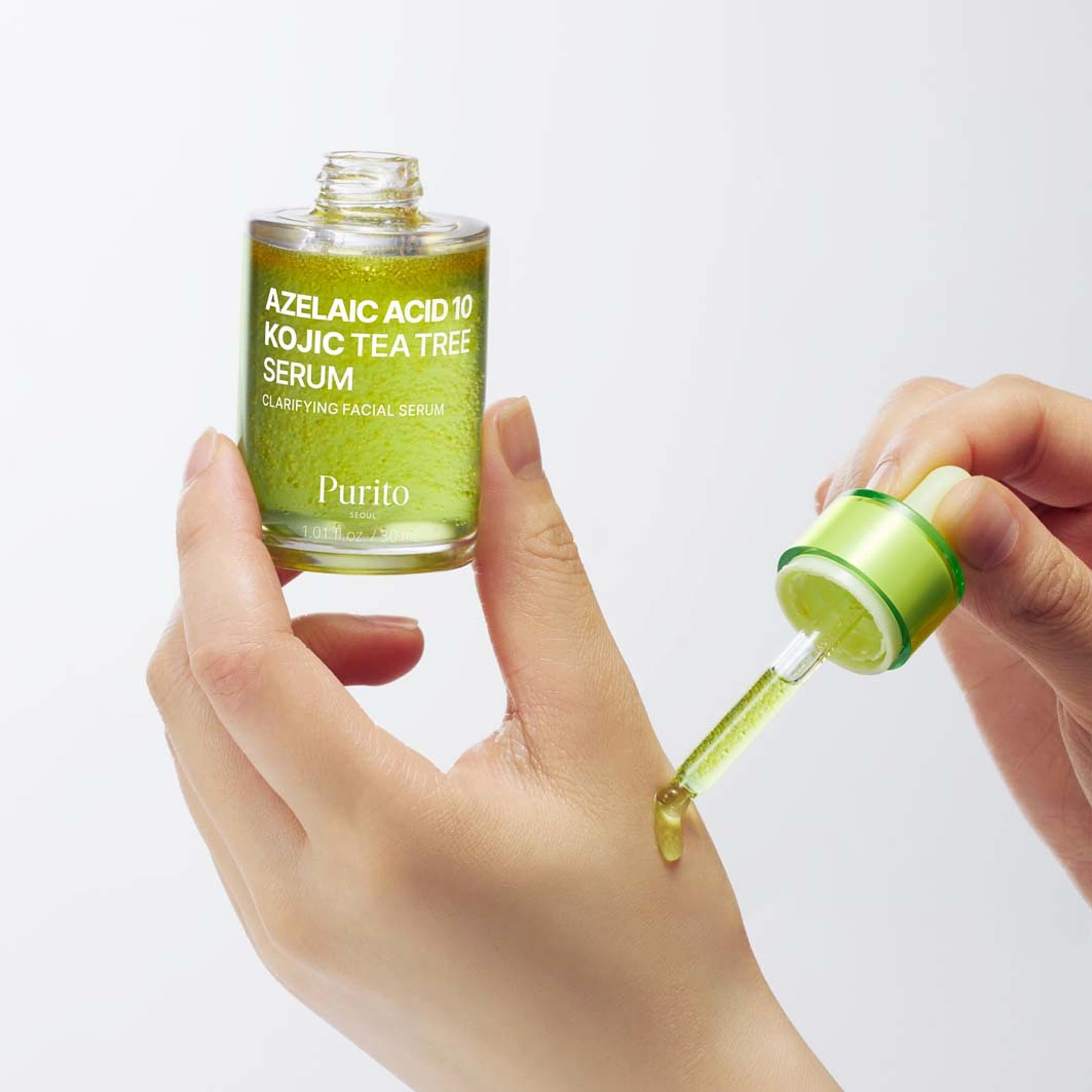 Azelaic Acid 10 Kojic Tea Tree Serum, från Purito. Klicka för att öppna bilden i stort format