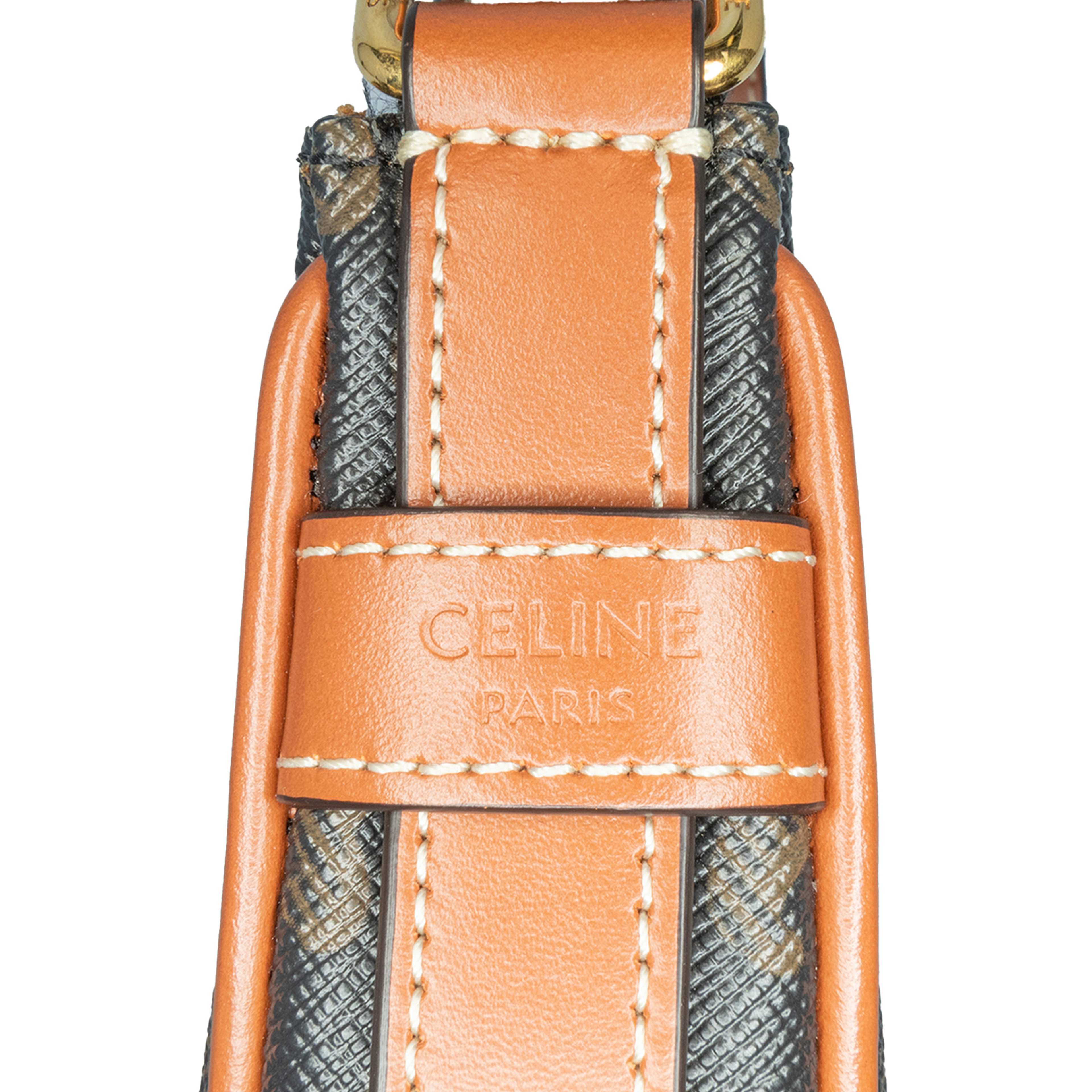 Celine Mini Triomphe Coated Canvas Ava Shoulder Bag