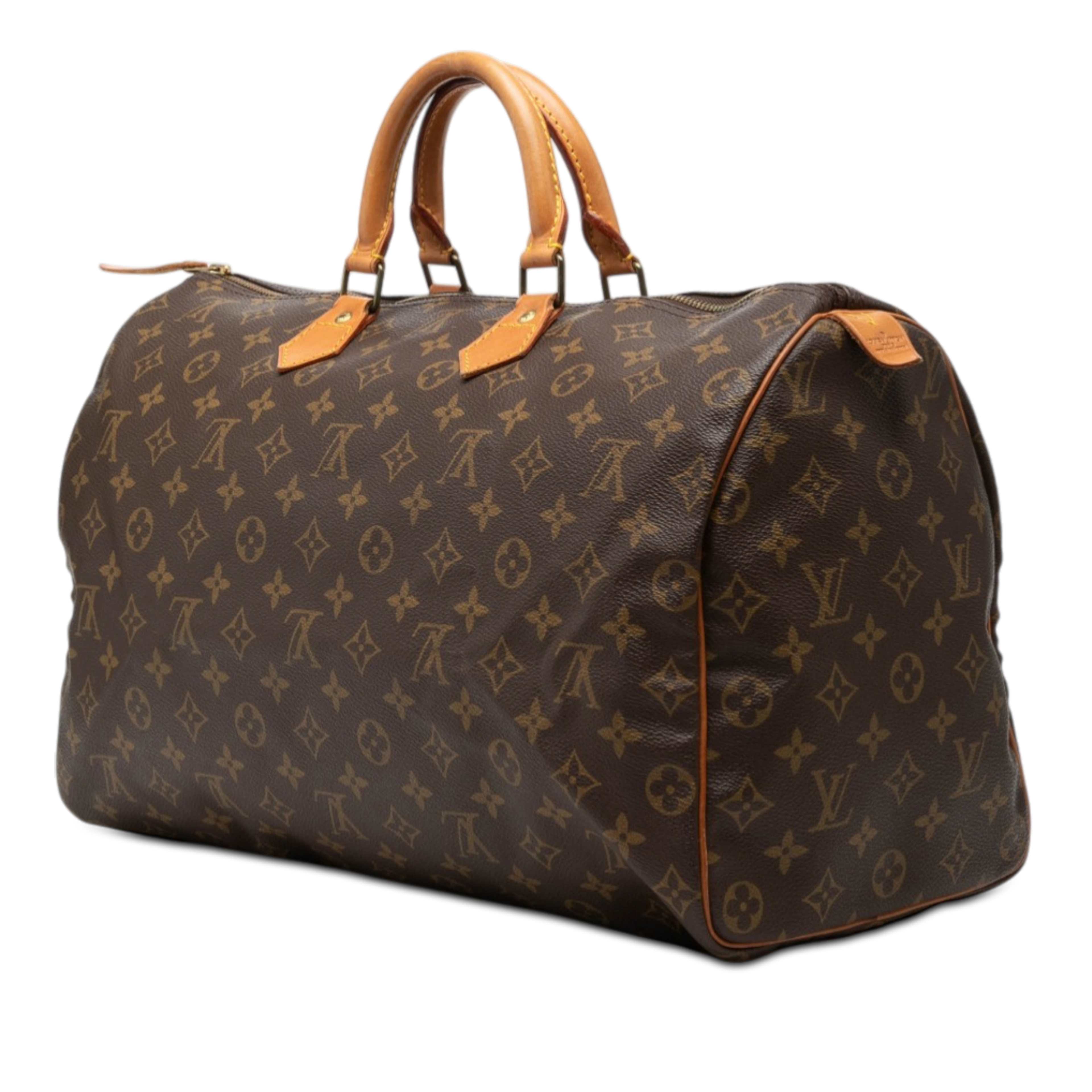 Louis Vuitton Monogram Speedy 40, från Luxclusif, i färgen brown. Klicka för att öppna bilden i stort format