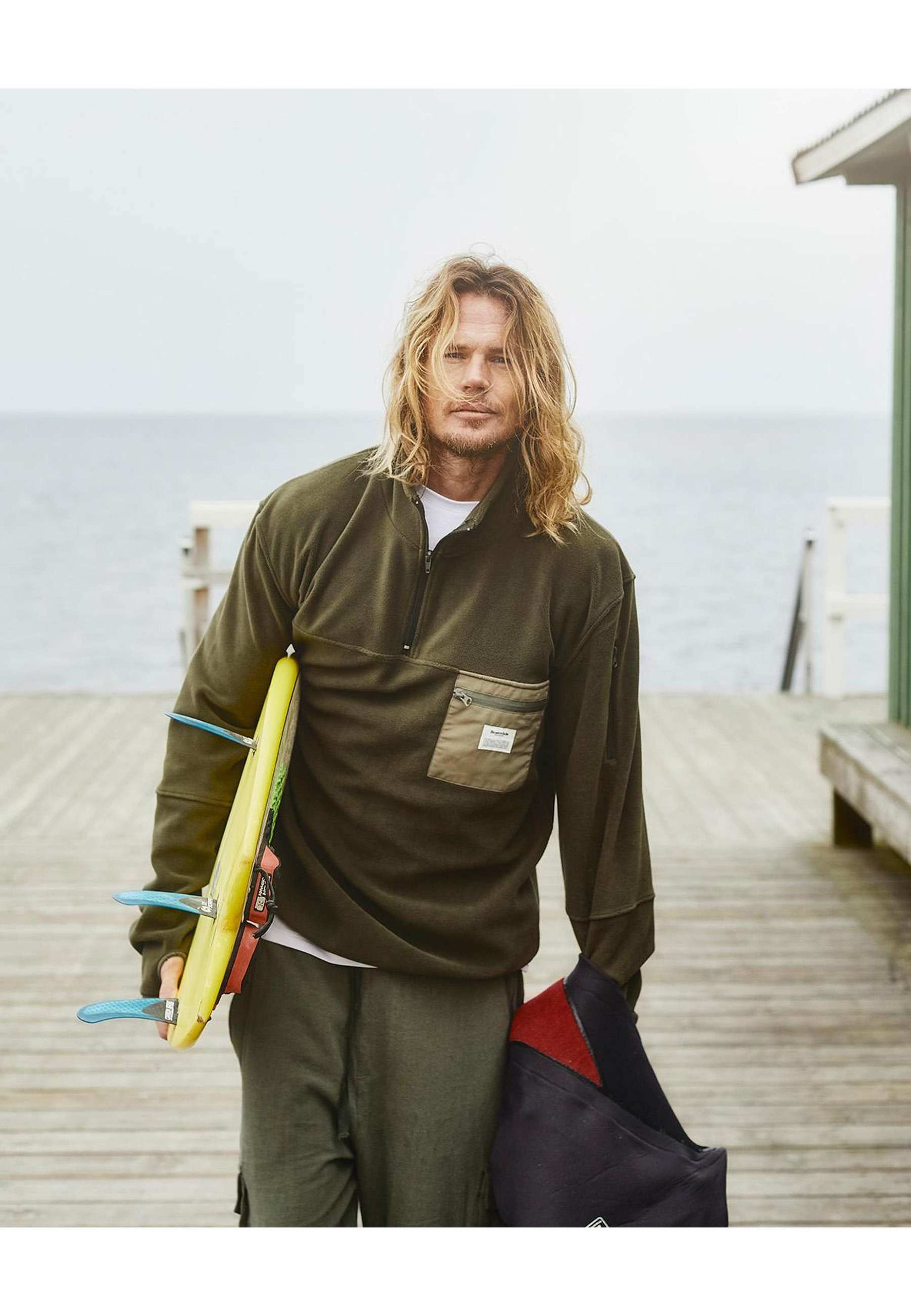 Återvunnen Polyester, Pullover Fleece, Svart