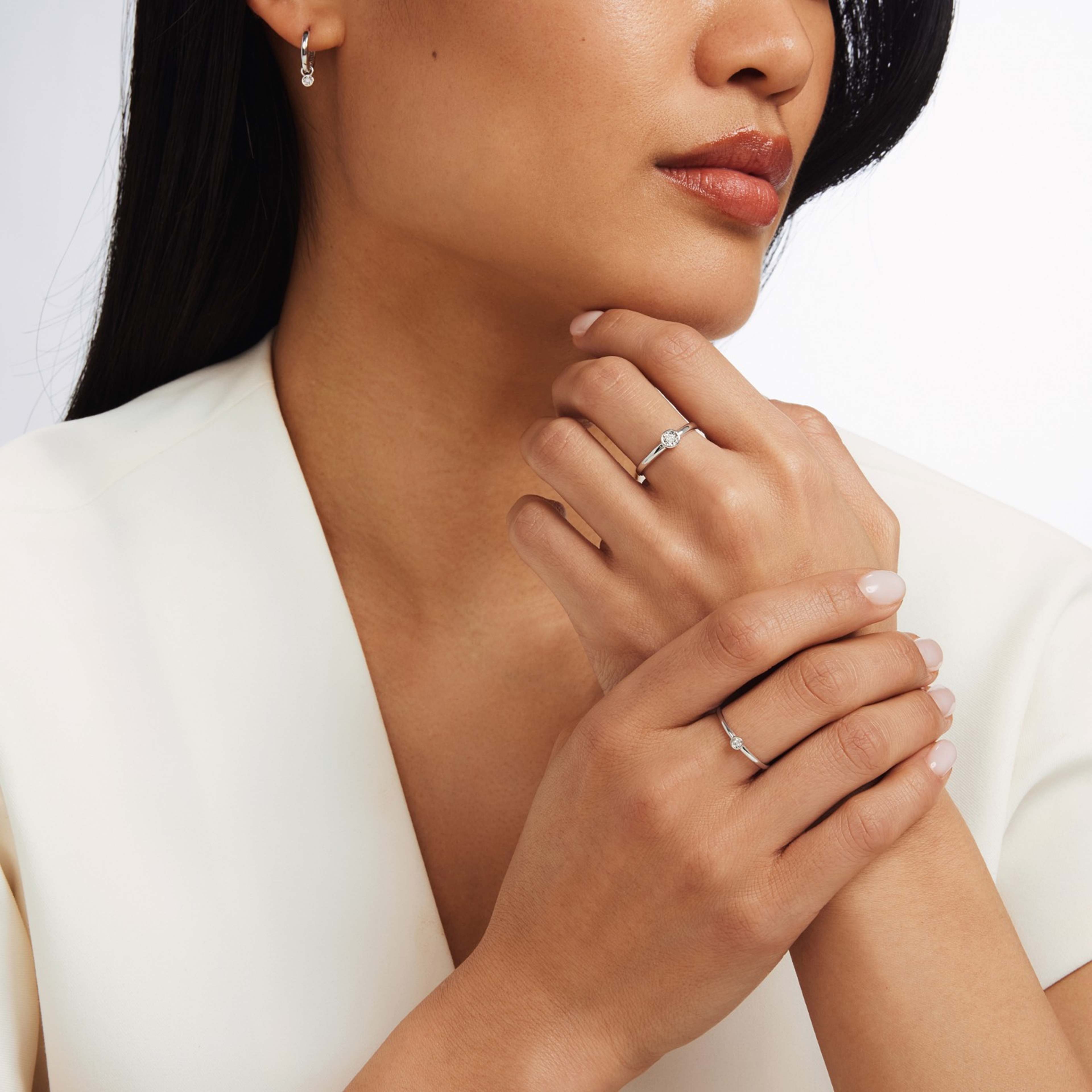 De La Paix 14 Karat Vitguld Ring