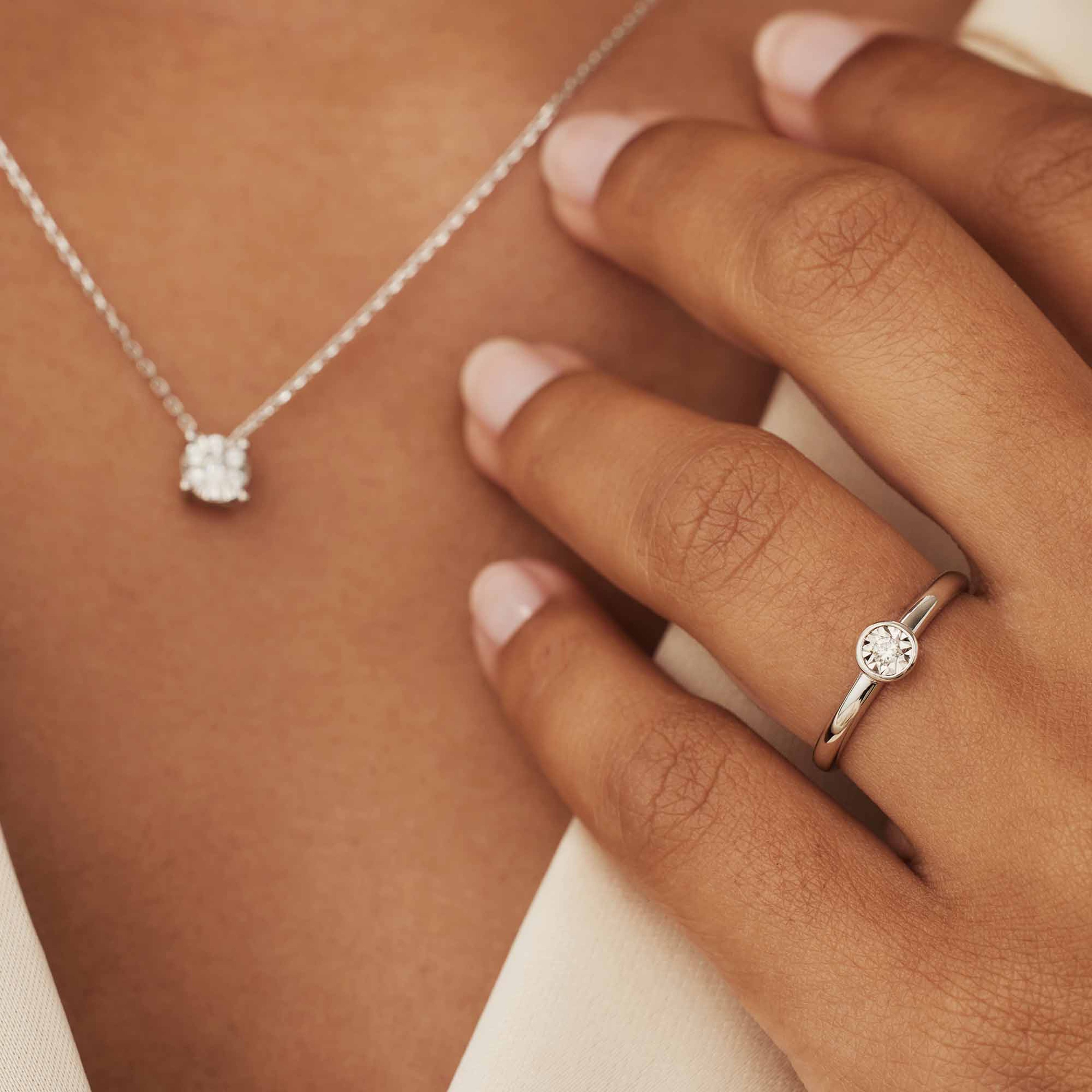De La Paix 14 Karat Vitguld Ring