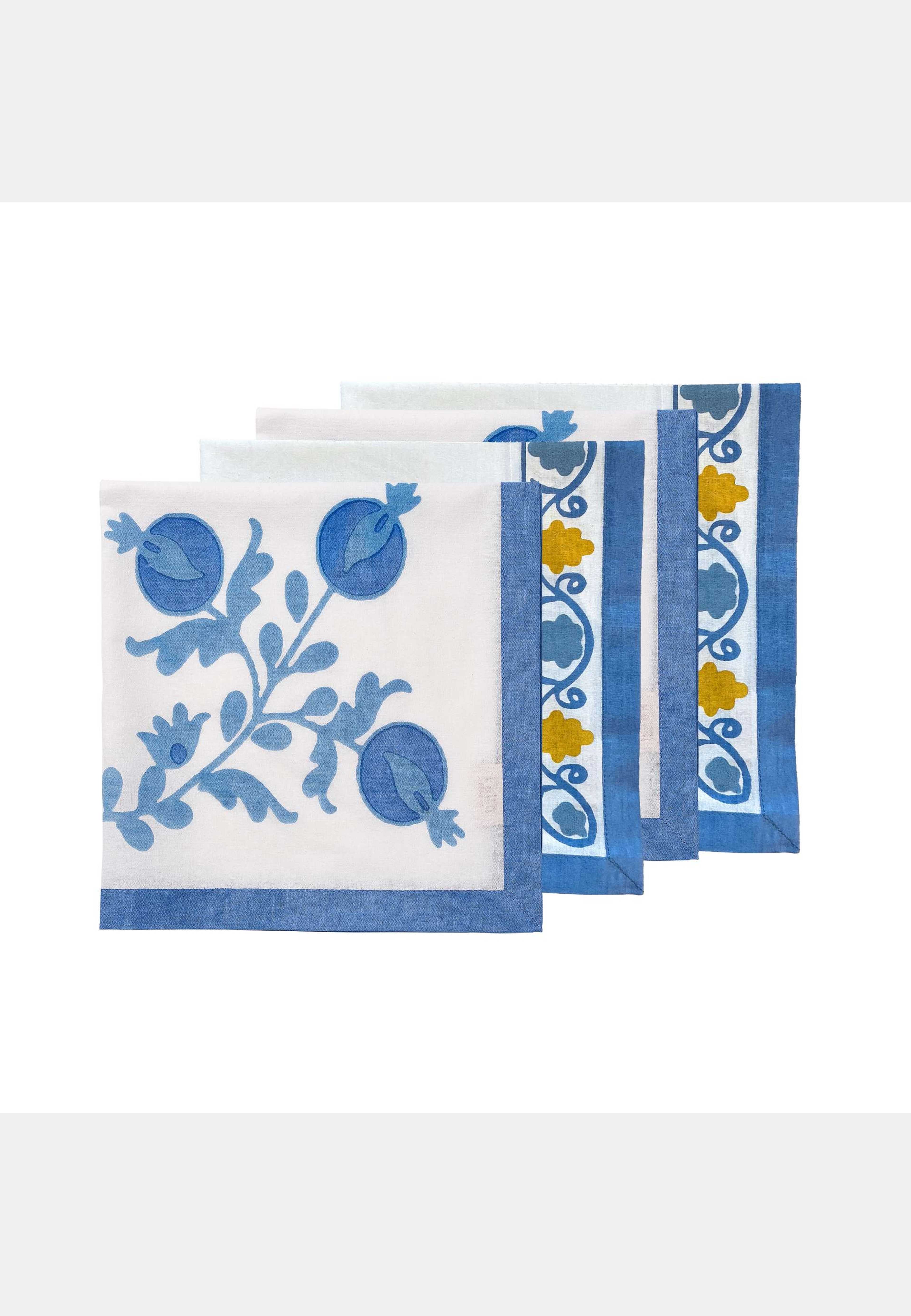 Suzani Servett 4-pack - 45x45 Cm, från Pick A Poppy, i färgen blue. Klicka för att öppna bilden i stort format