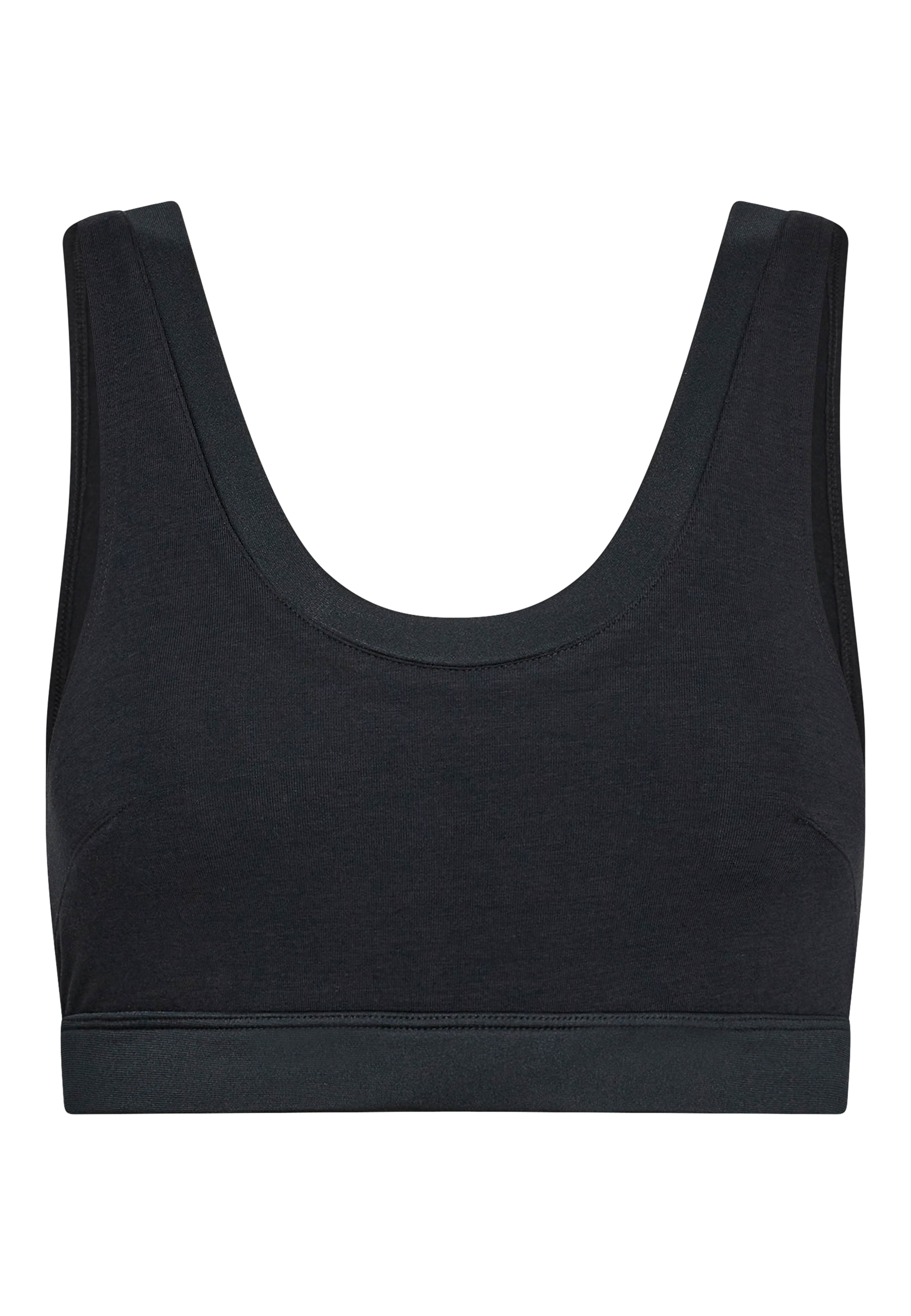 Ekologisk Bambuviskos, 3-pack Bh Top, Svart