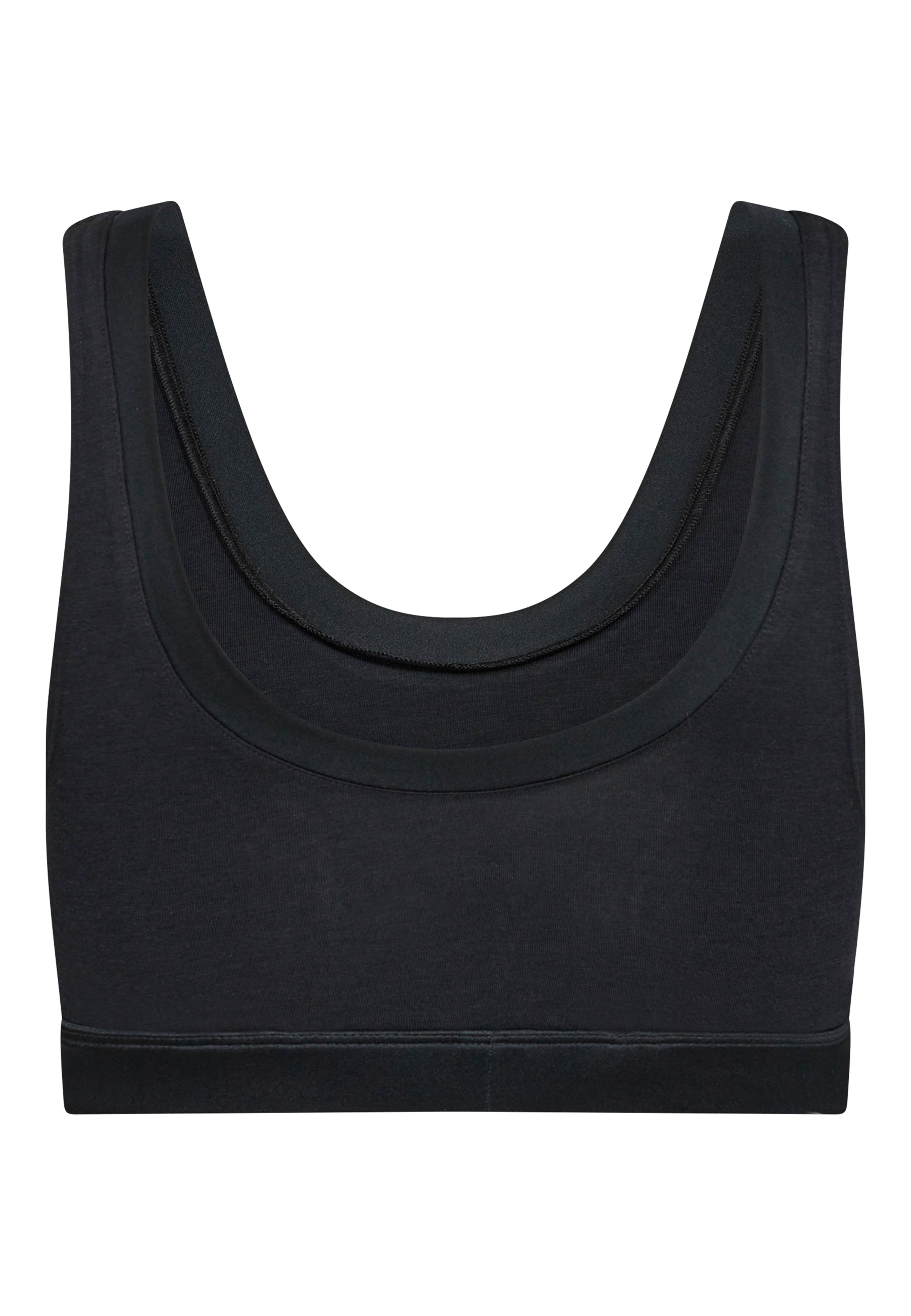 Ekologisk Bambuviskos, 3-pack Bh Top, Svart