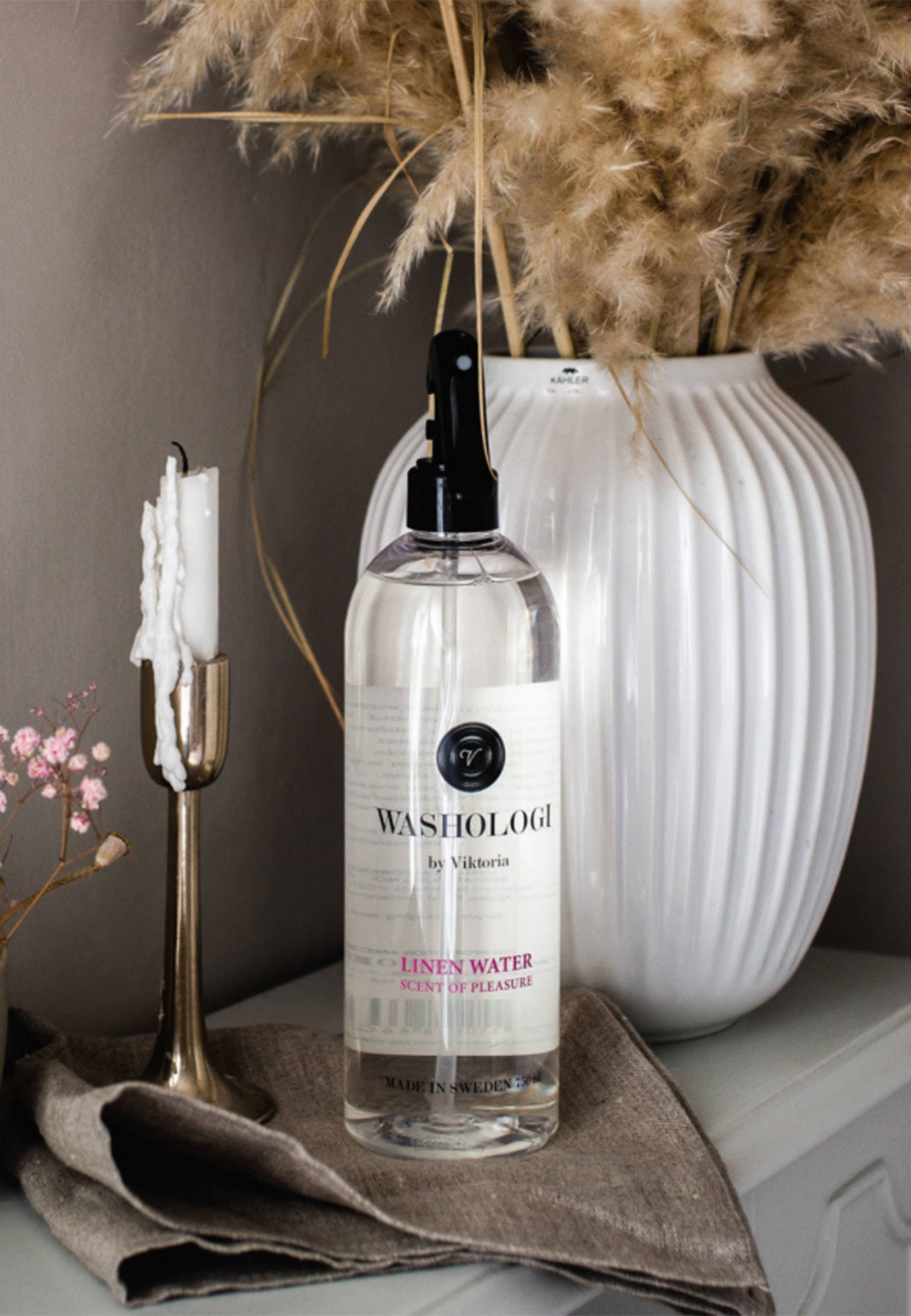 Linnevatten, Pleasure, 750 ml, från Washologi. Klicka för att öppna bilden i stort format