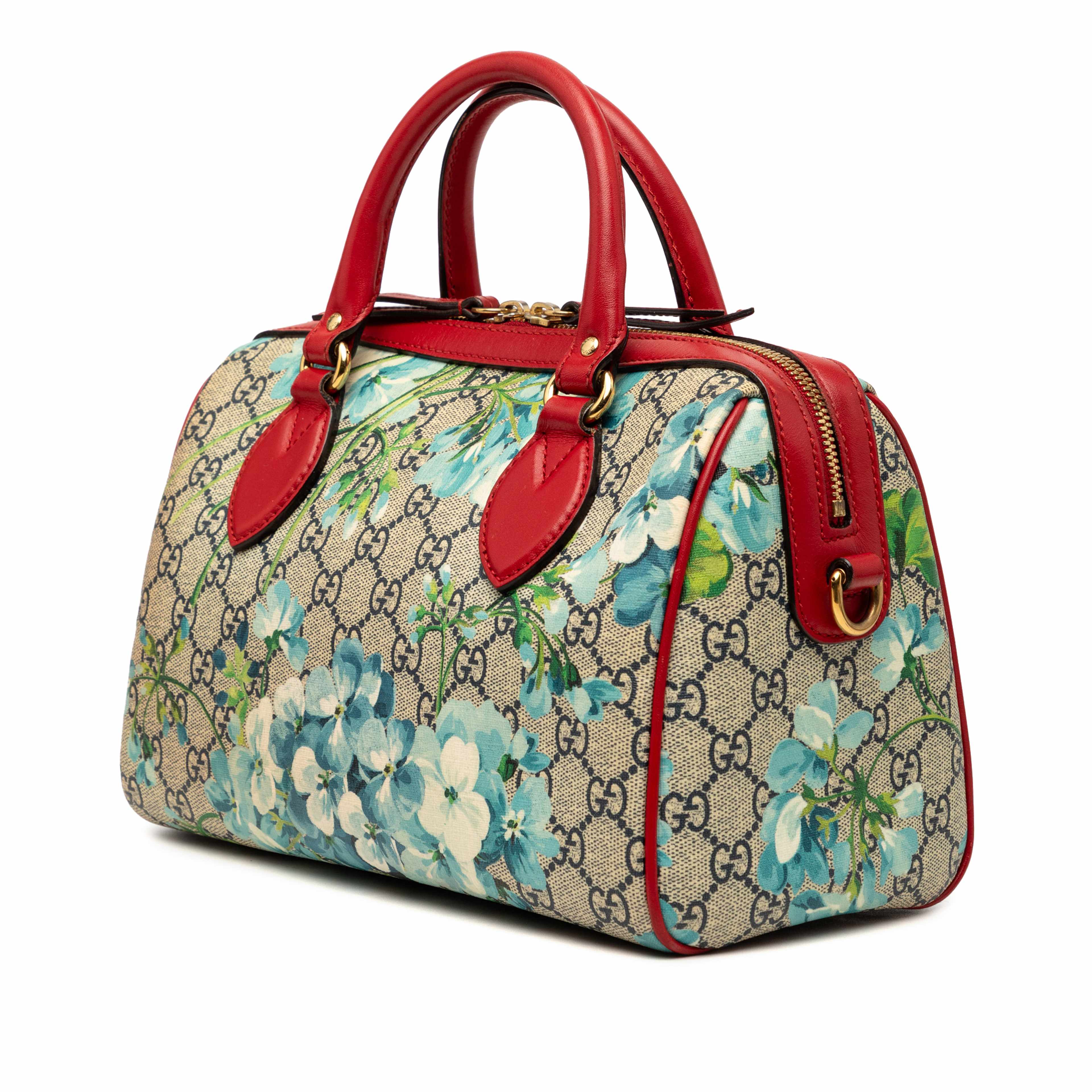 Gucci Small Gg Supreme Blooms Satchel, från Luxclusif, i färgen beige. Klicka för att öppna bilden i stort format
