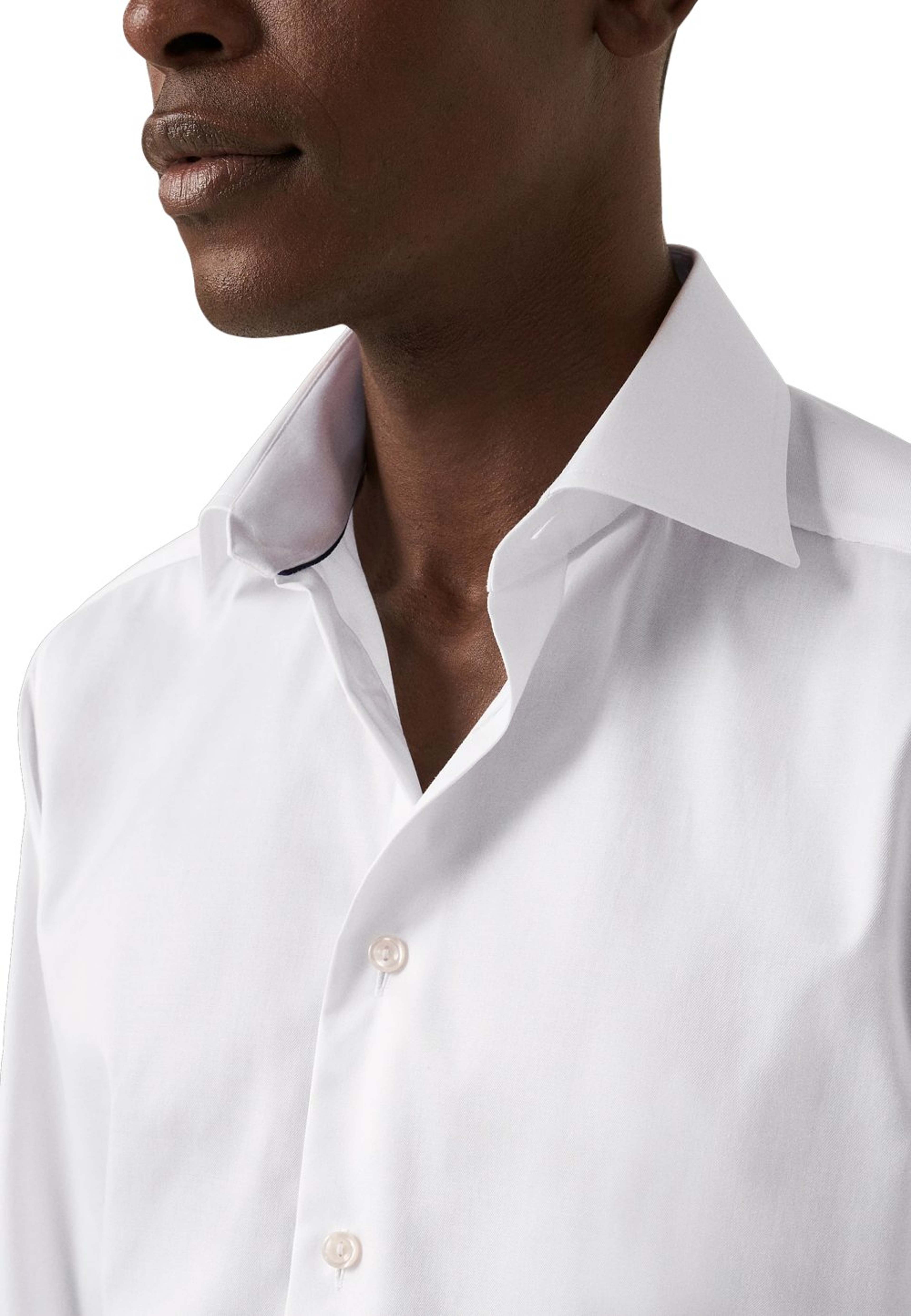 Signature Twill-skjorta Contemporary Fit, Cut Away-krage