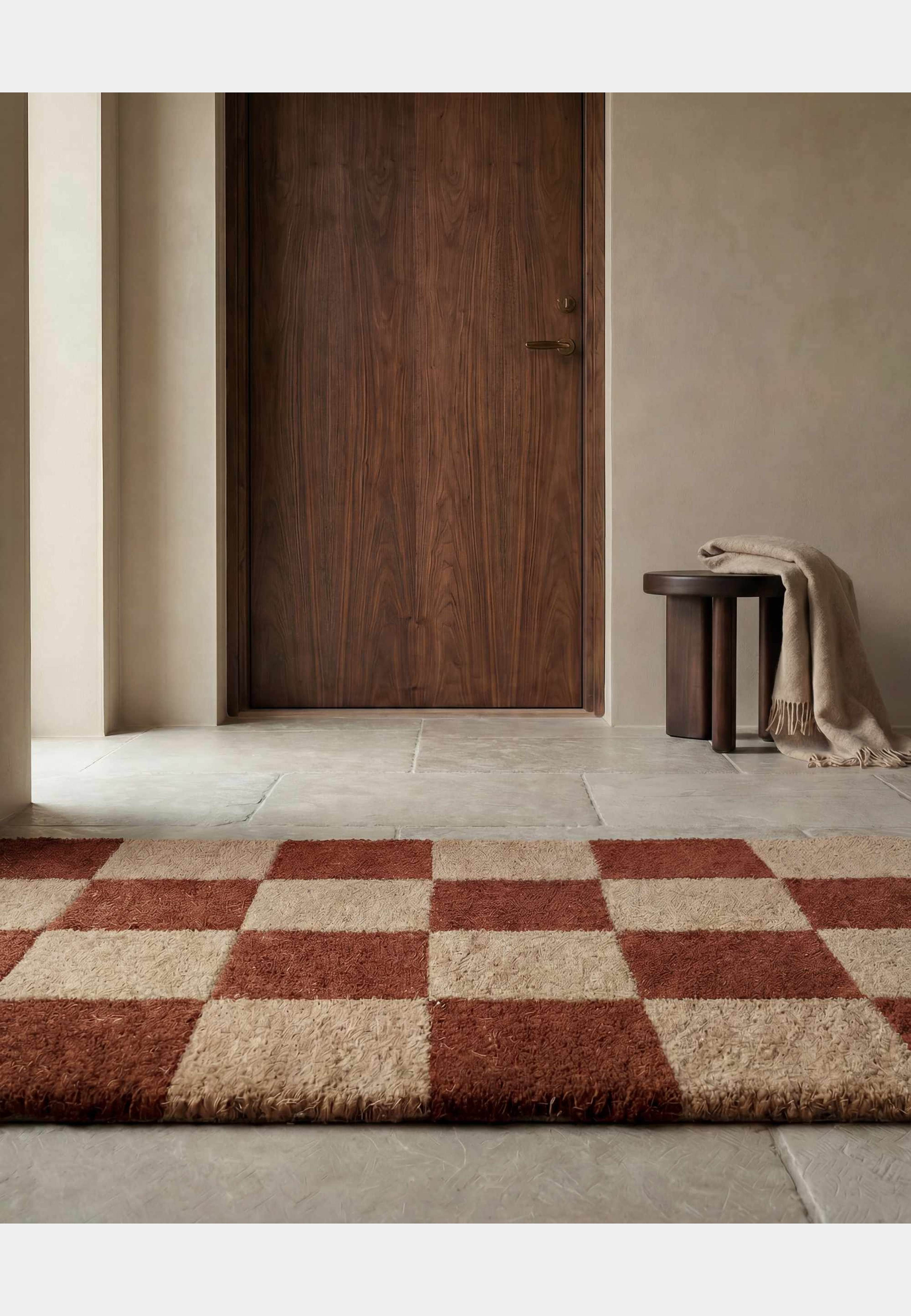 Dörrmatta Square, från Classic Collection, i färgen terracotta/natural. Klicka för att öppna bilden i stort format