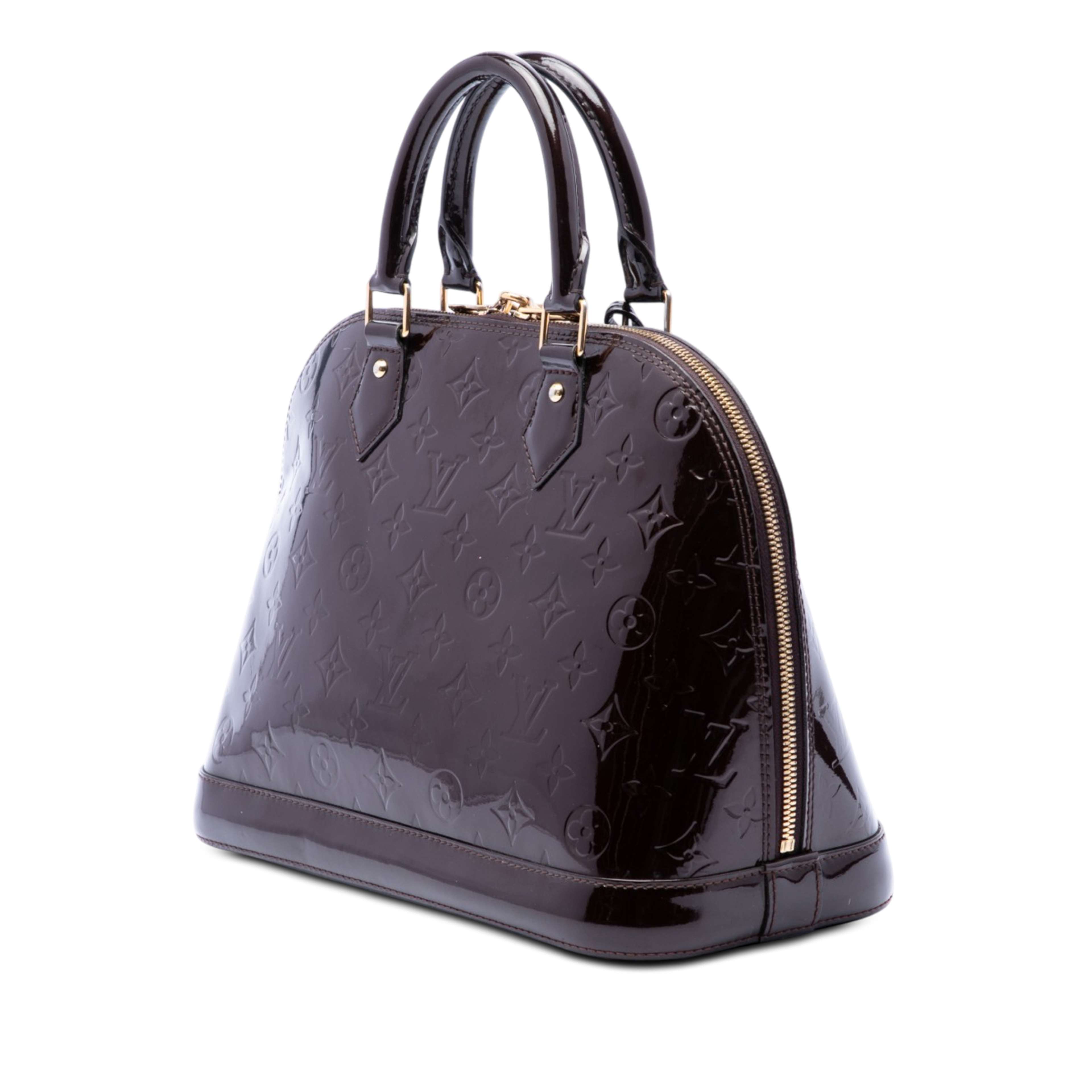 Louis Vuitton Monogram Vernis Alma Pm, från Luxclusif, i färgen purpur. Klicka för att öppna bilden i stort format