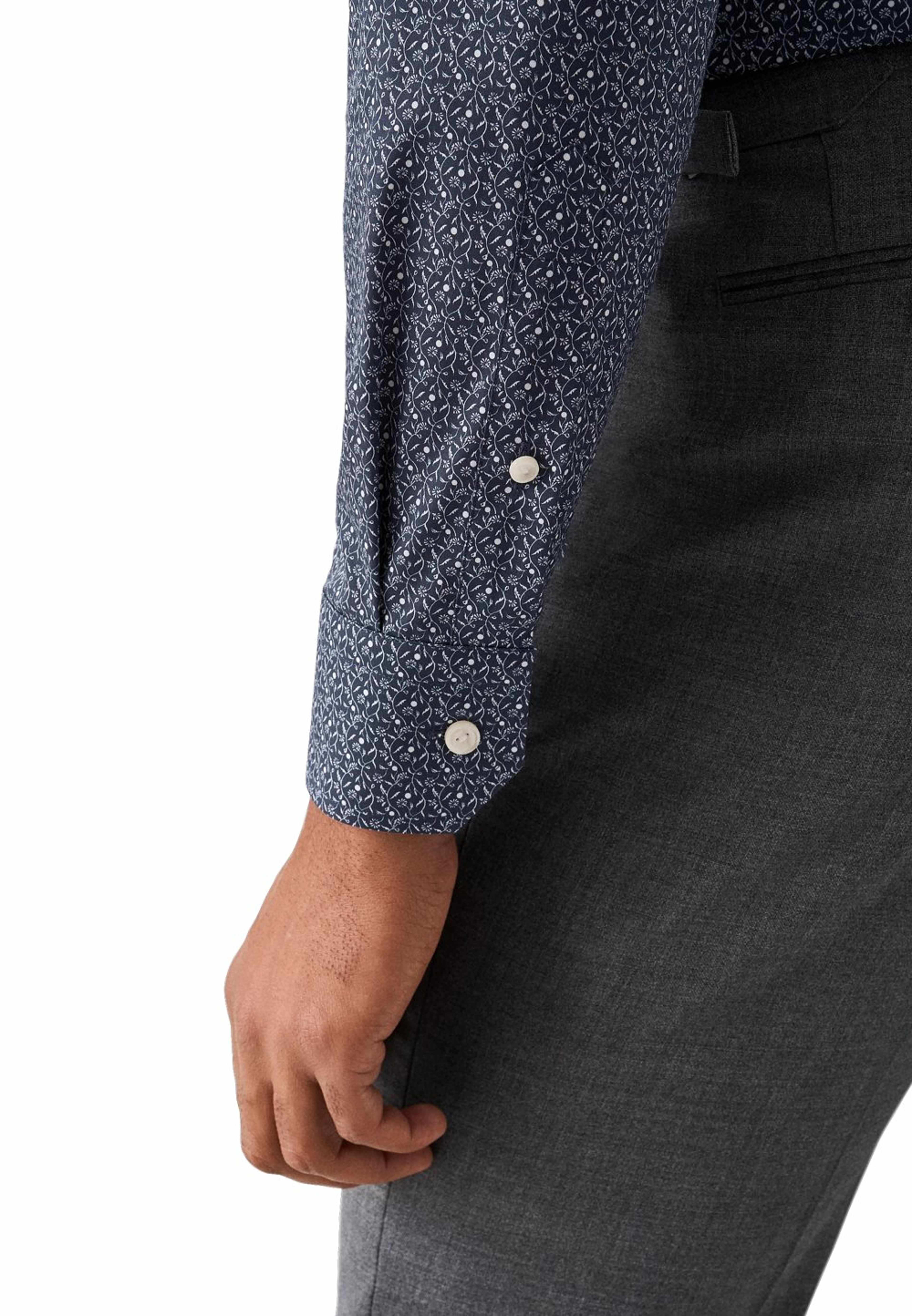 Blommig Skjorta I Signature Twill Contemporary Fit