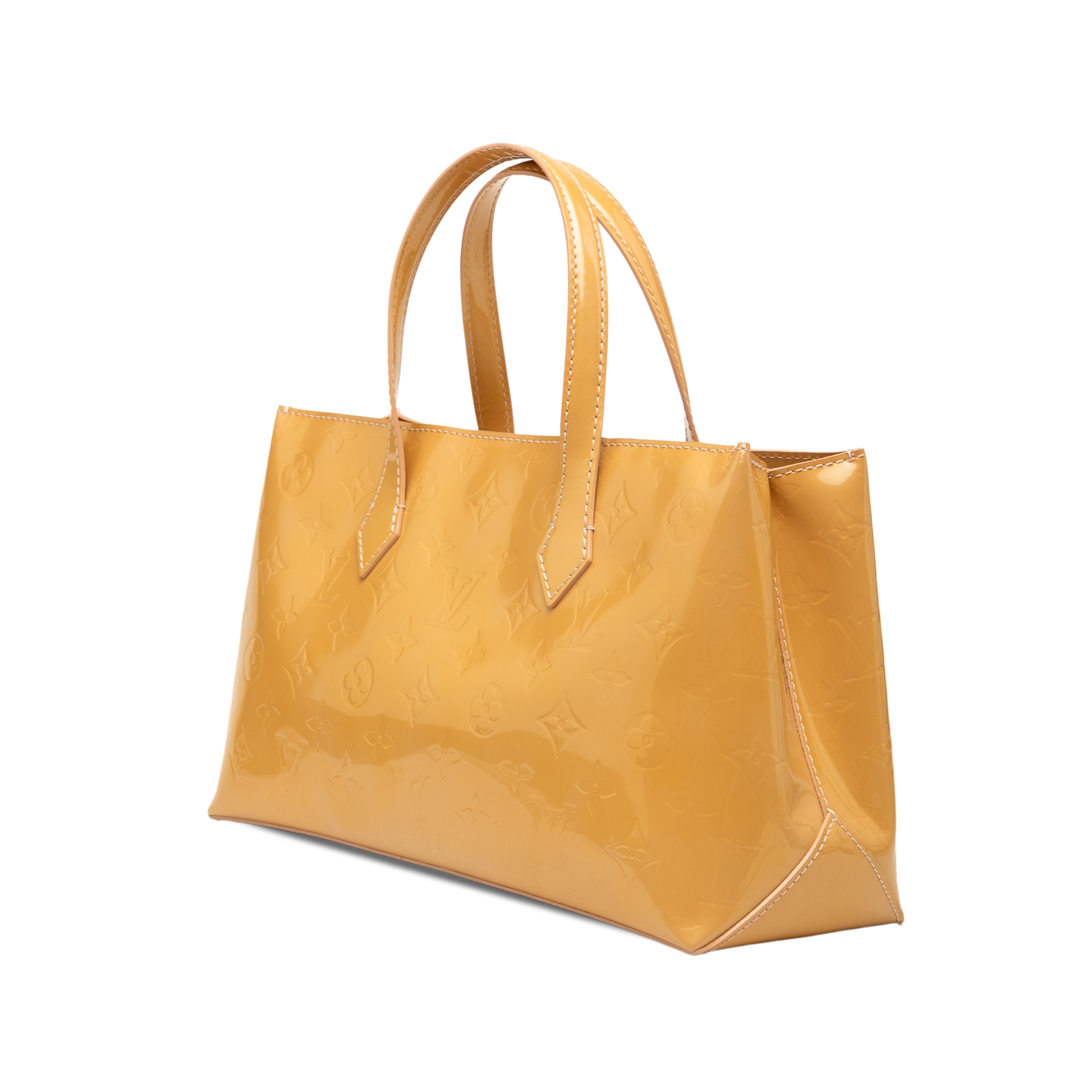 Louis Vuitton Monogram Vernis Wilshire Pm, från Luxclusif, i färgen guld. Klicka för att öppna bilden i stort format