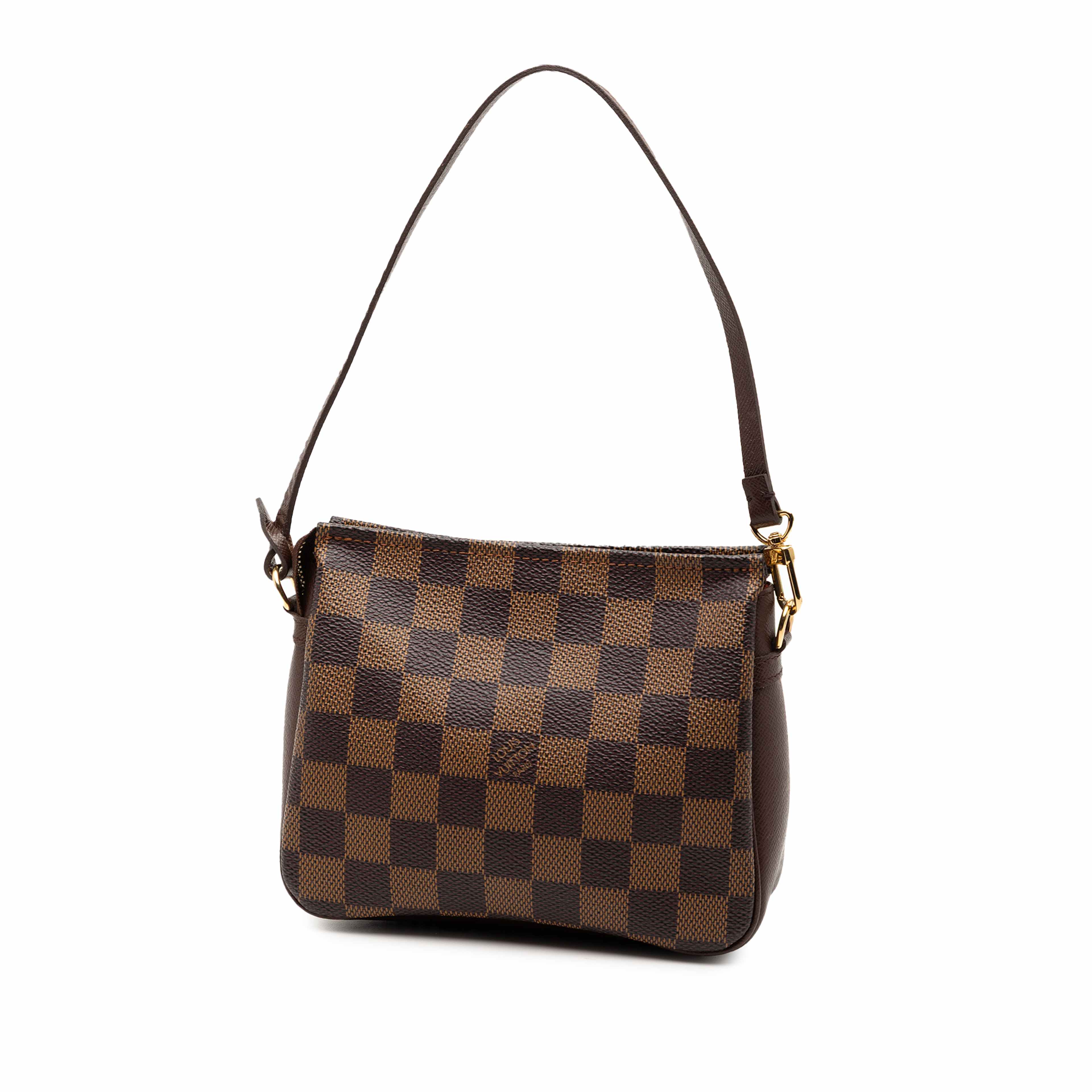 Louis Vuitton Damier Ebene Trousse Pochette, från Luxclusif, i färgen brun. Klicka för att öppna bilden i stort format