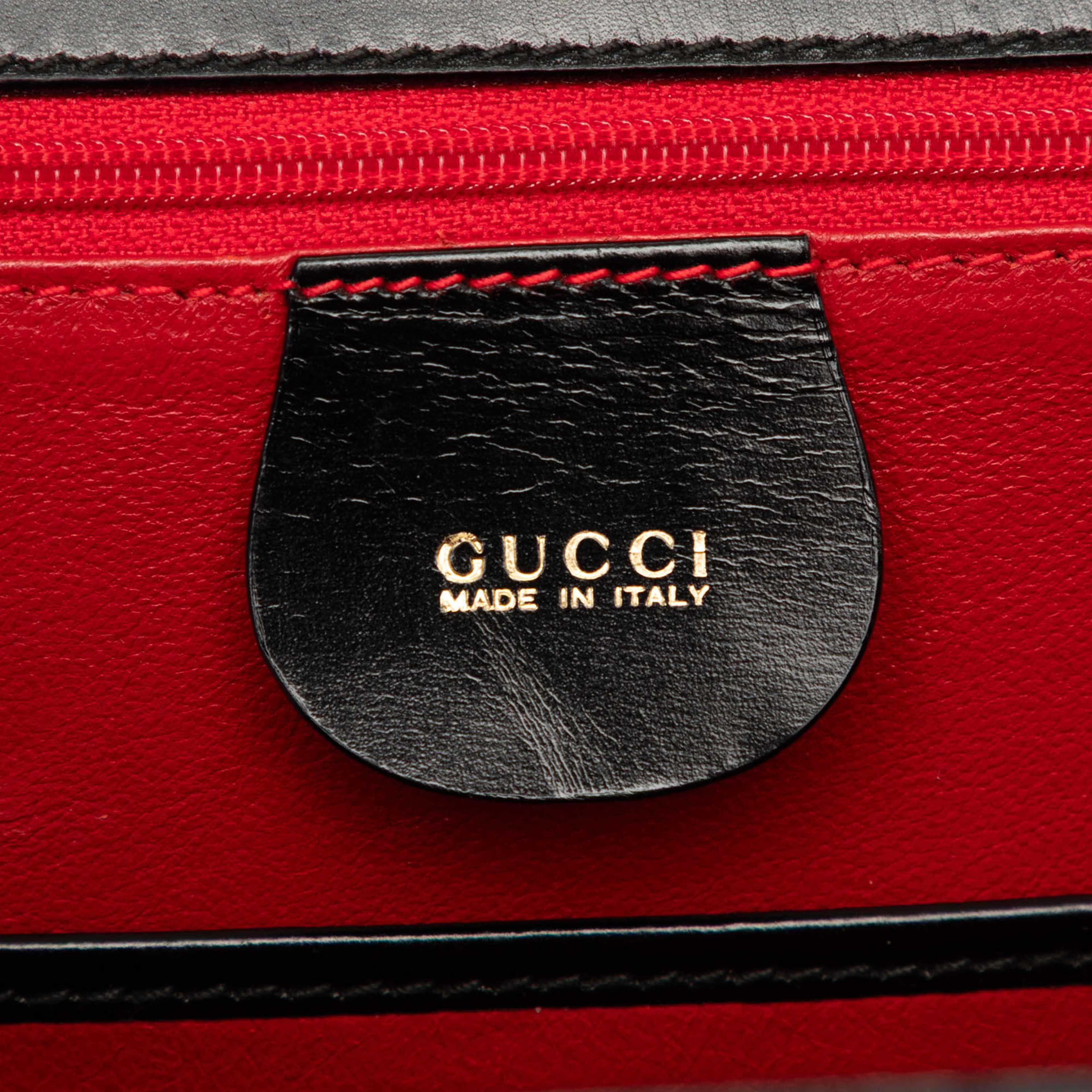 Gucci Calfskin Bamboo Night, från Luxclusif, i färgen black. Klicka för att öppna bilden i stort format