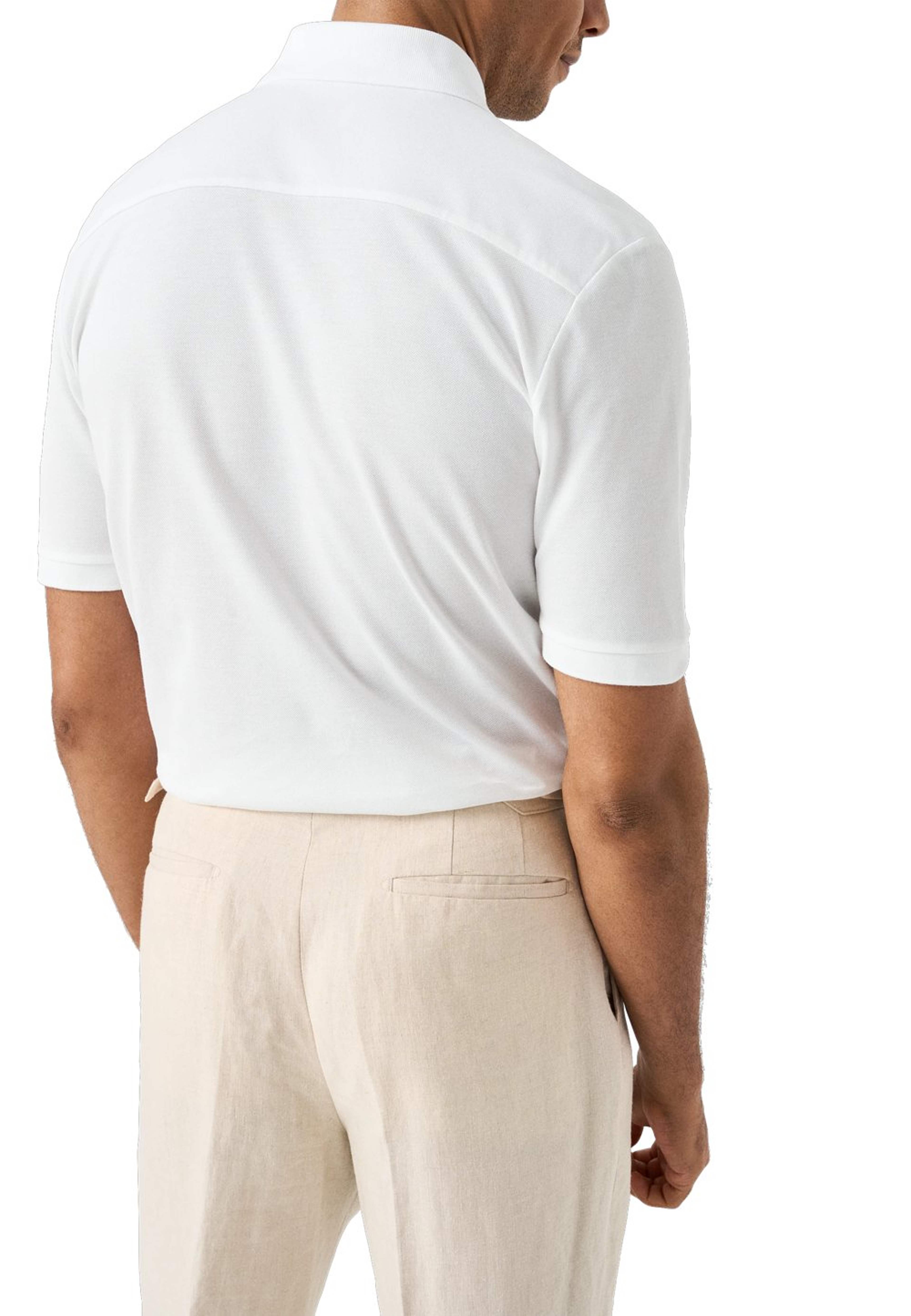 Piqué I Pima-bomull, från Eton, i färgen white. Klicka för att öppna bilden i stort format