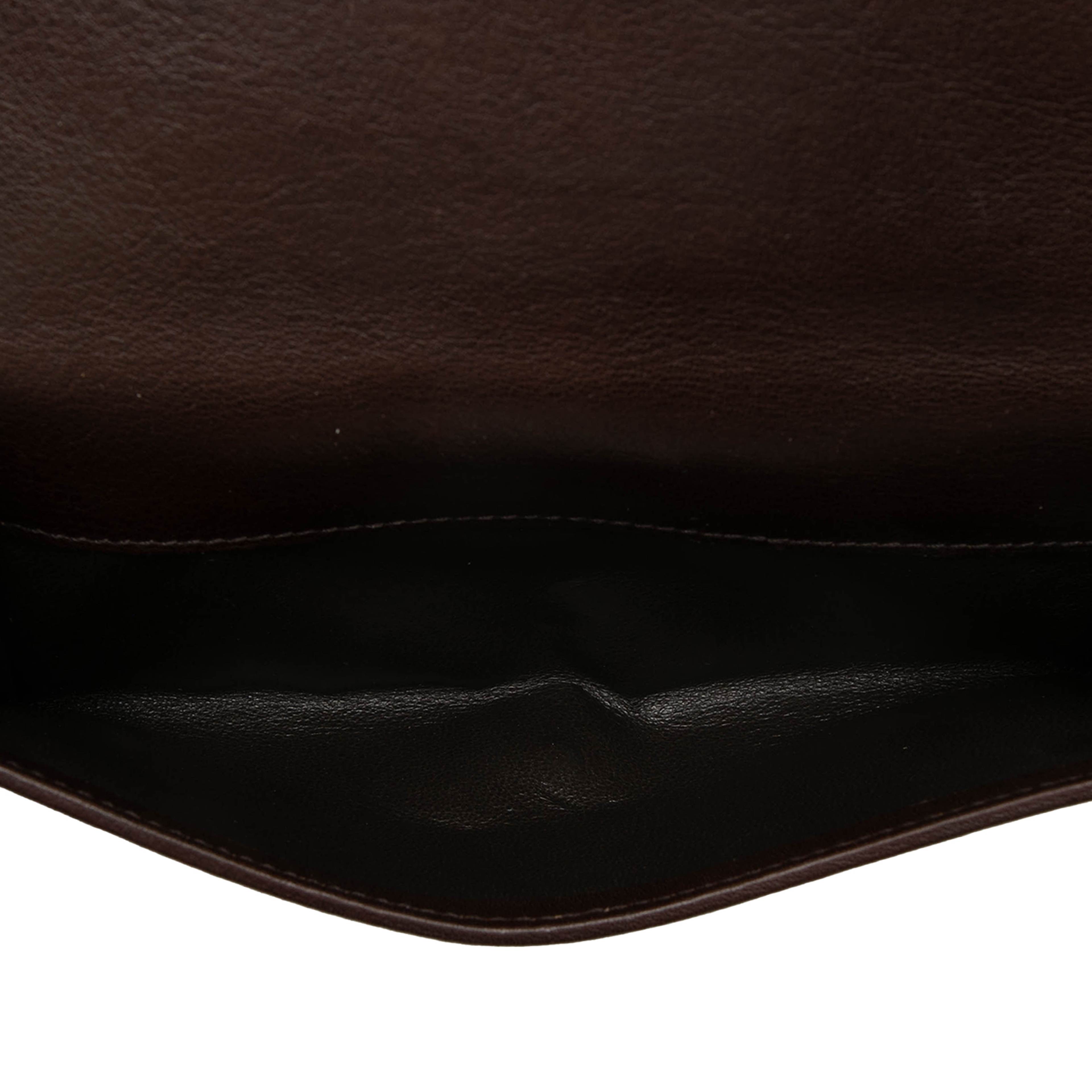 Gucci Gg Suede Pelham Continental Long Wallet, från Luxclusif, i färgen dark brown. Klicka för att öppna bilden i stort format
