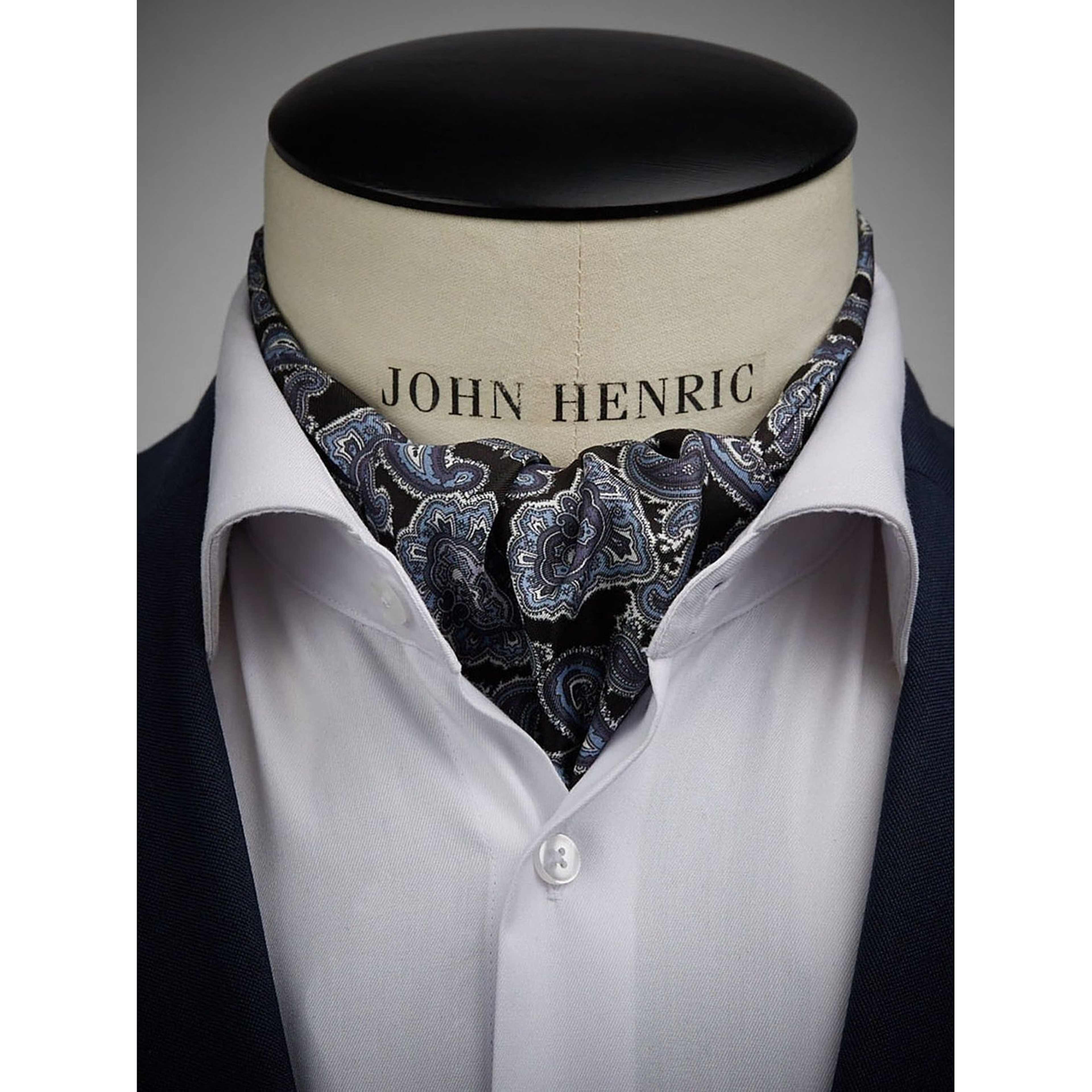 Silk Single Pointed Ascot Paisley