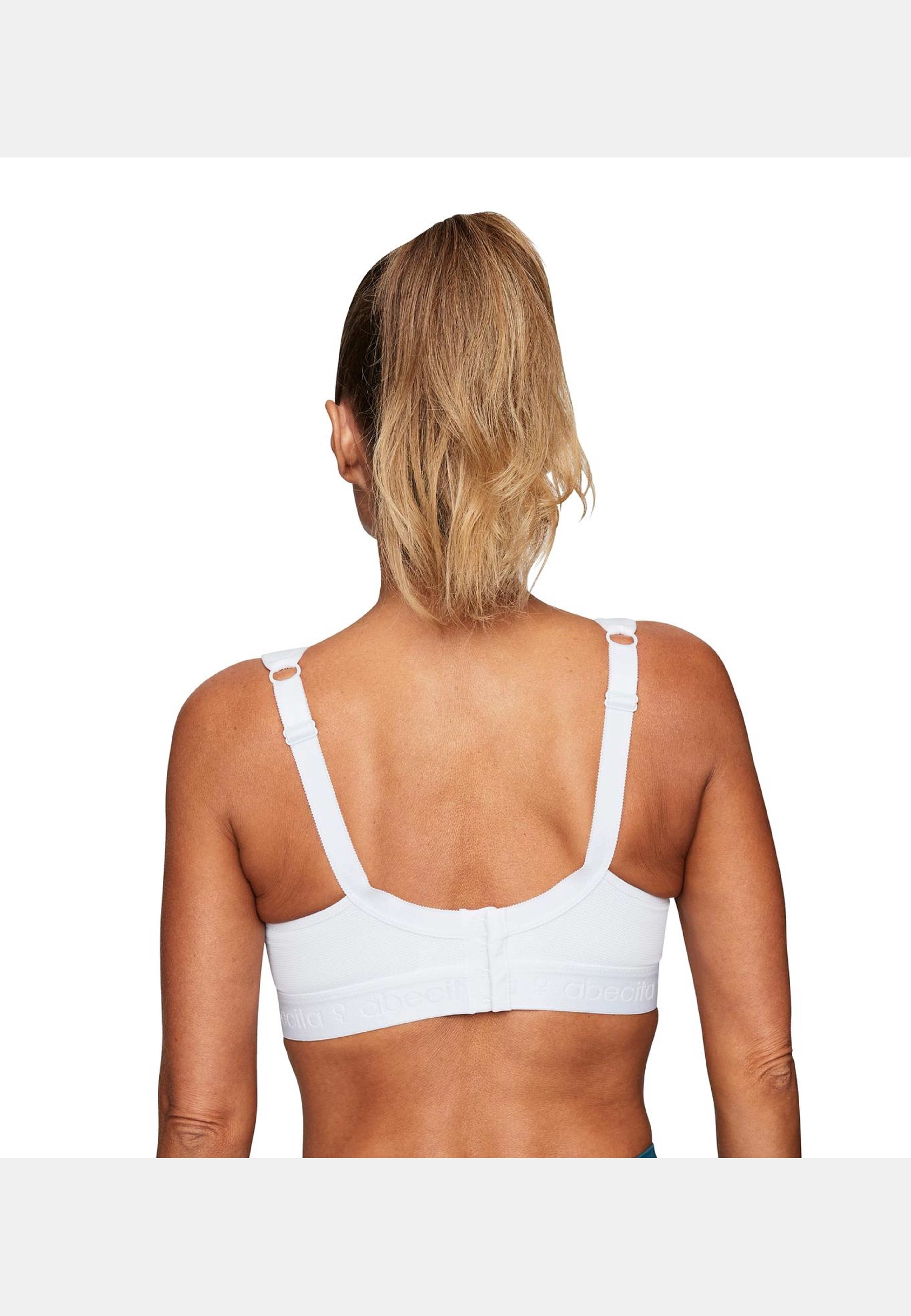 Kimberly Sport-bh, från Abecita, i färgen white. Klicka för att öppna bilden i stort format
