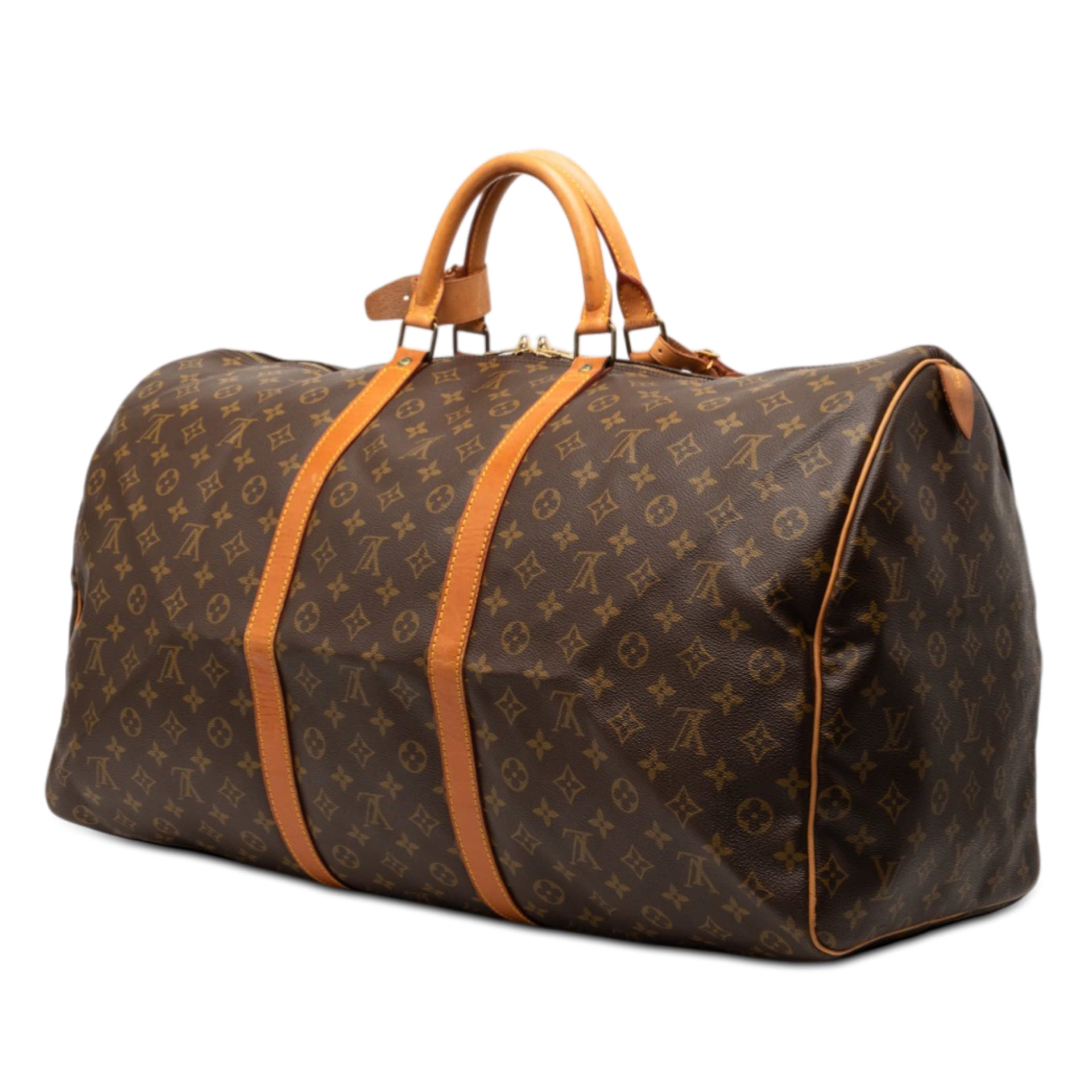 Louis Vuitton Monogram Keepall 60, från Luxclusif, i färgen brown. Klicka för att öppna bilden i stort format