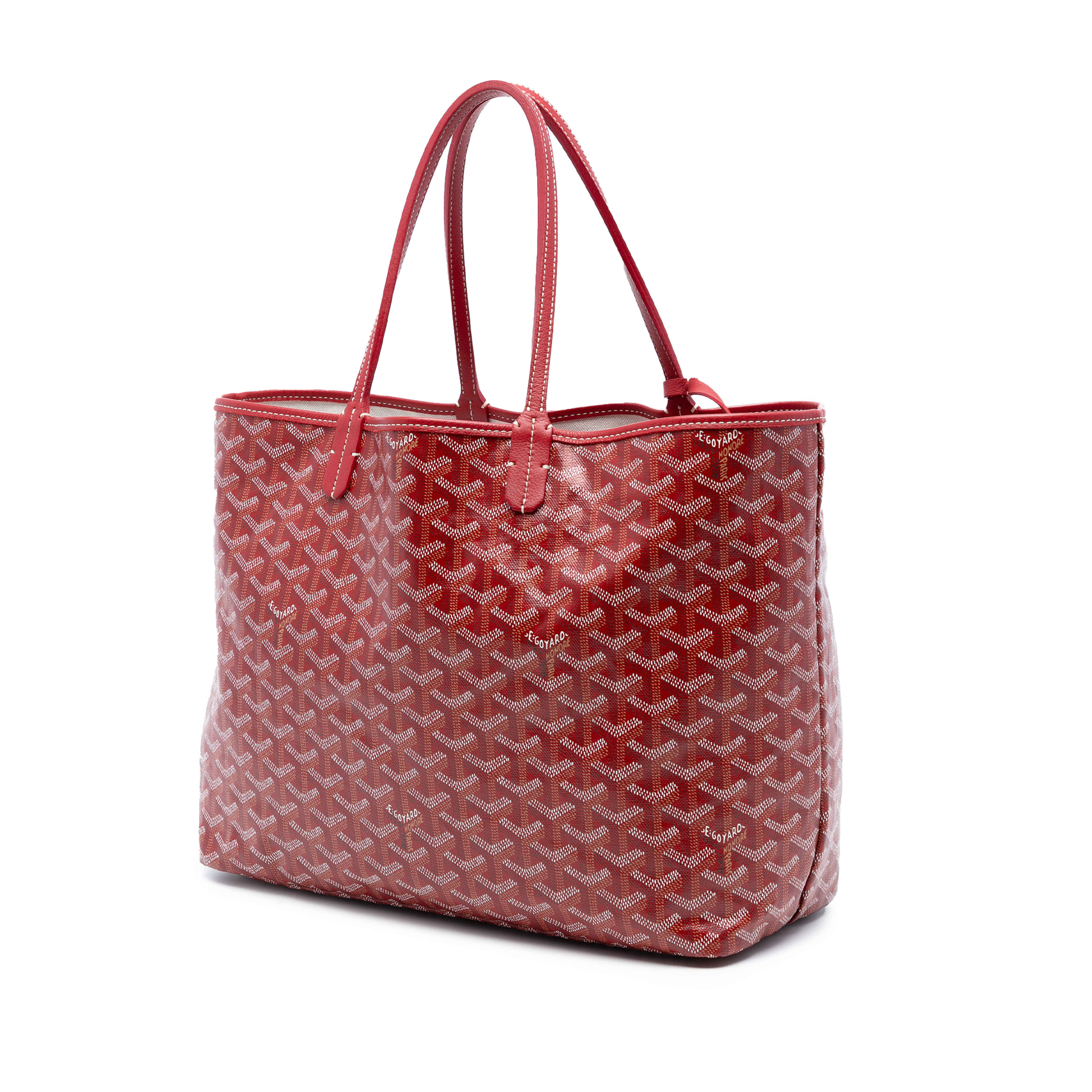 Goyard Goyardine Saint Louis Pm, från Luxclusif, i färgen red. Klicka för att öppna bilden i stort format