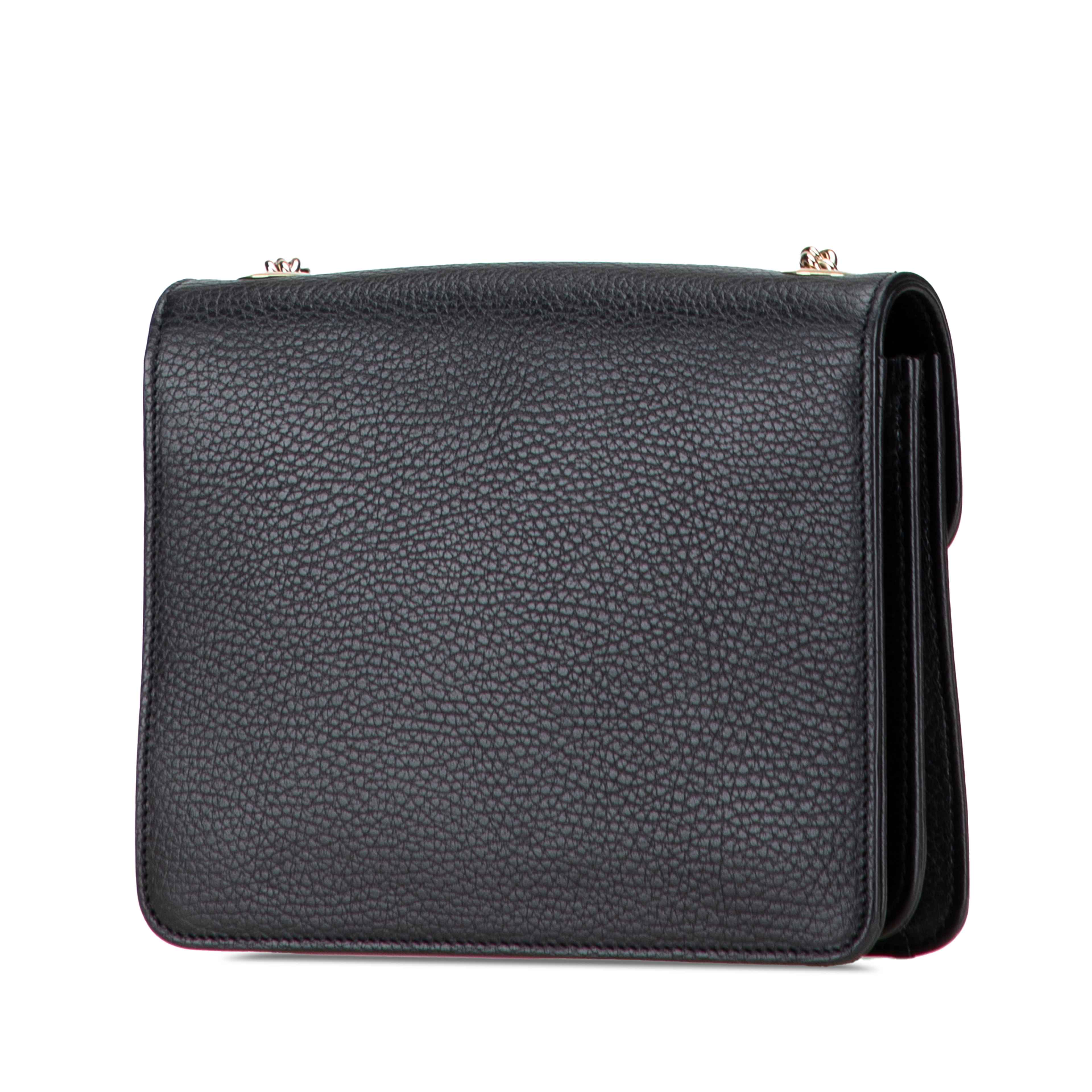 Gucci Small Dollar Calfskin Interlocking G Crossbody, från Luxclusif, i färgen svart. Klicka för att öppna bilden i stort format