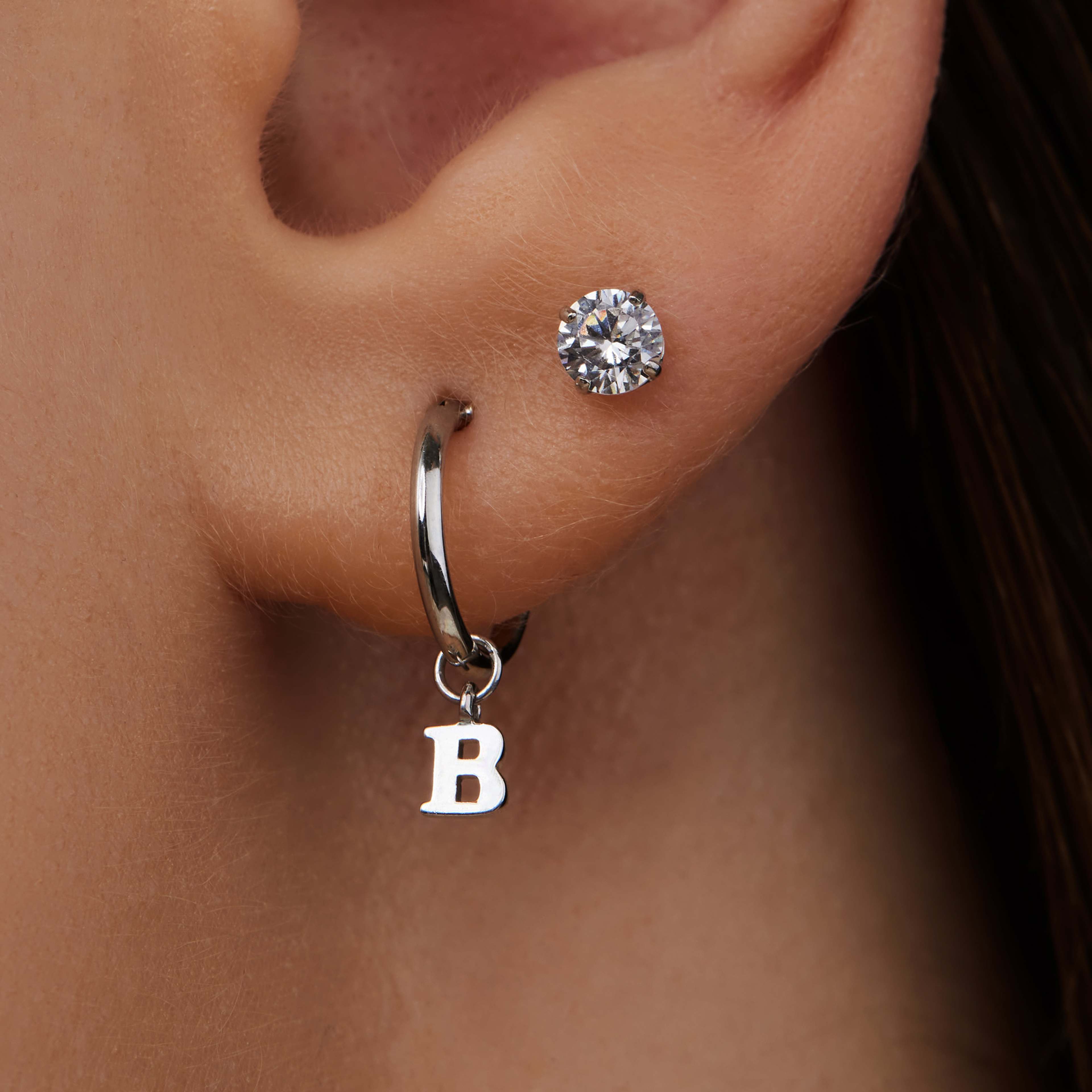 Isabel Bernard 14 Karat White Gold Ear Stud