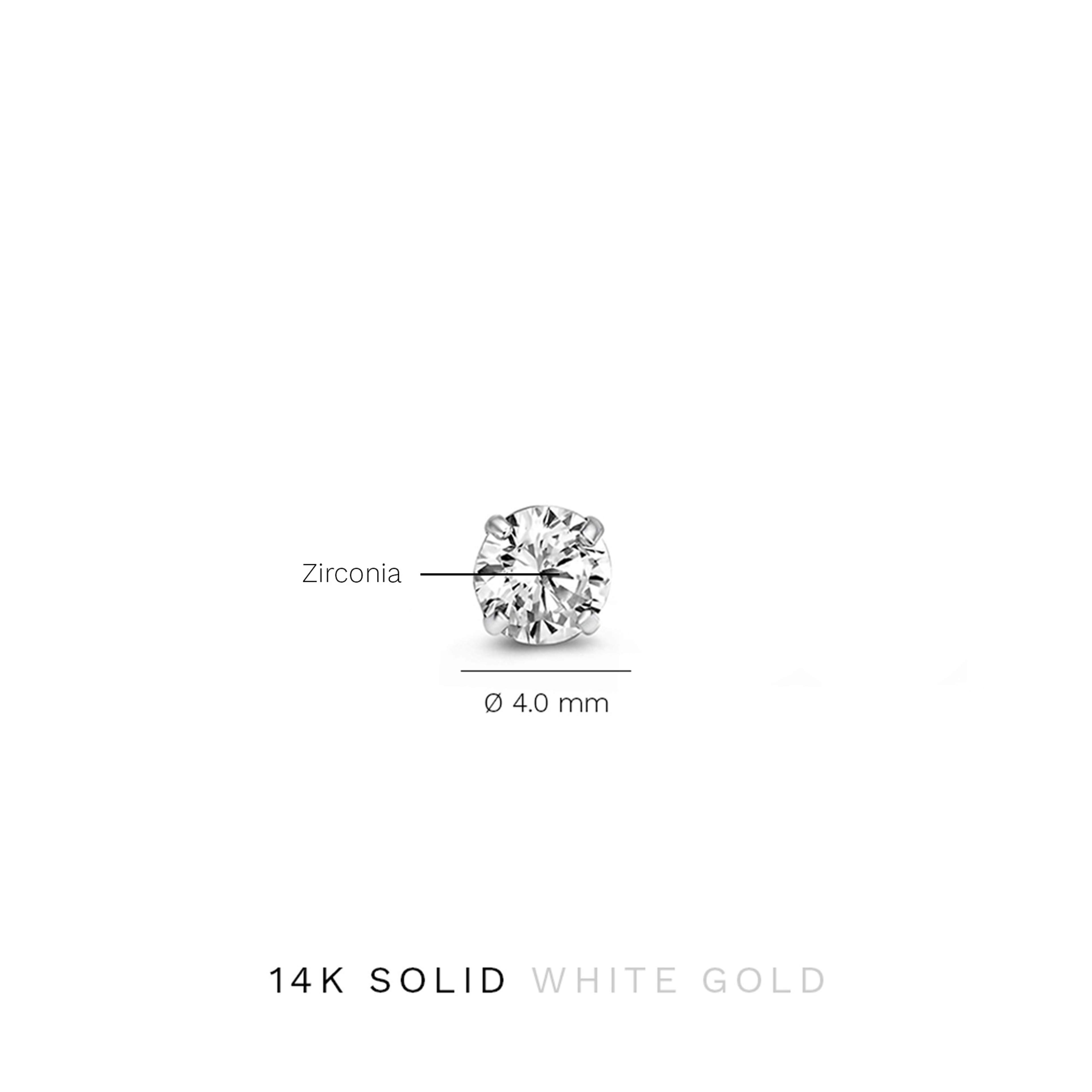 Isabel Bernard 14 Karat White Gold Ear Stud