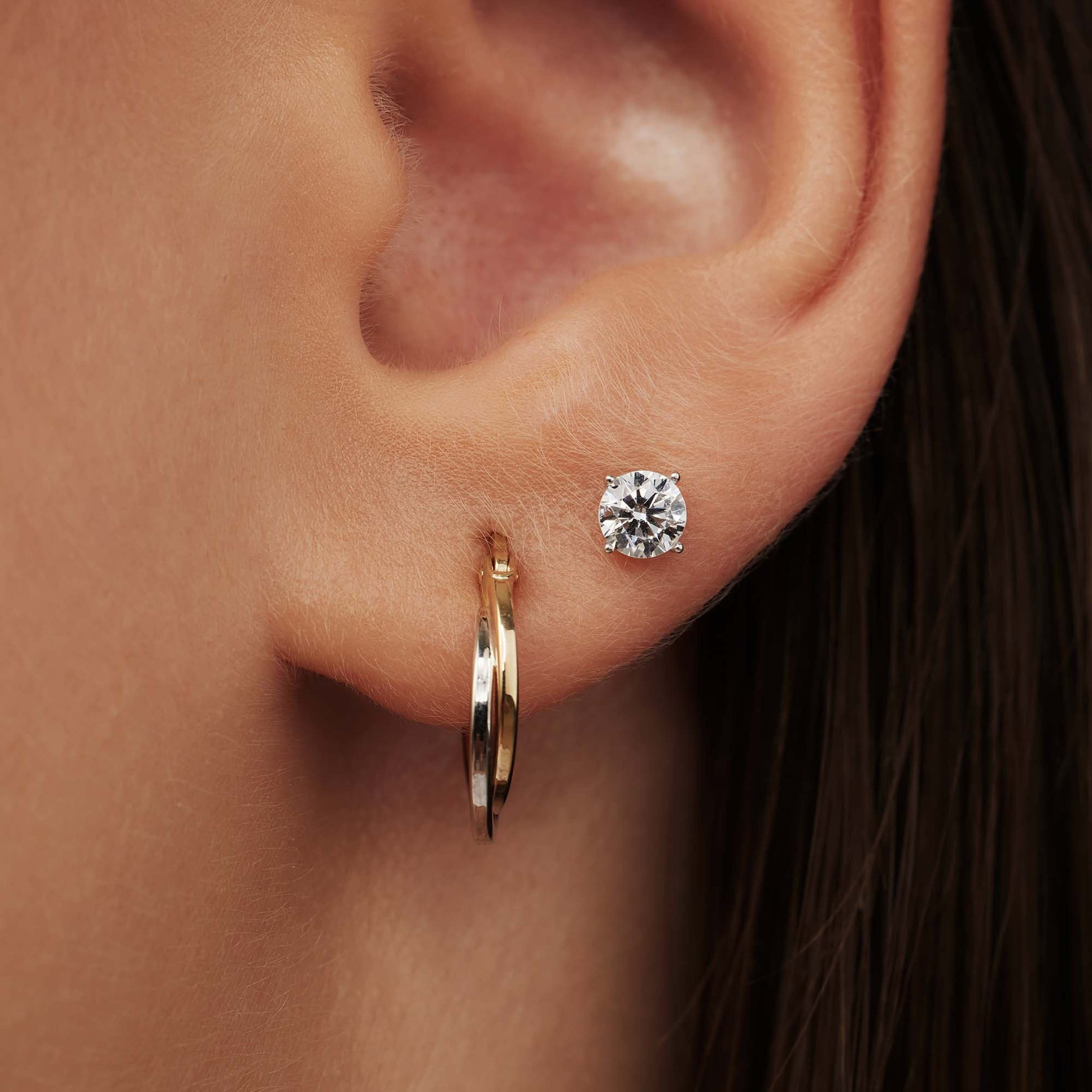 Isabel Bernard 14 Karat White Gold Ear Stud