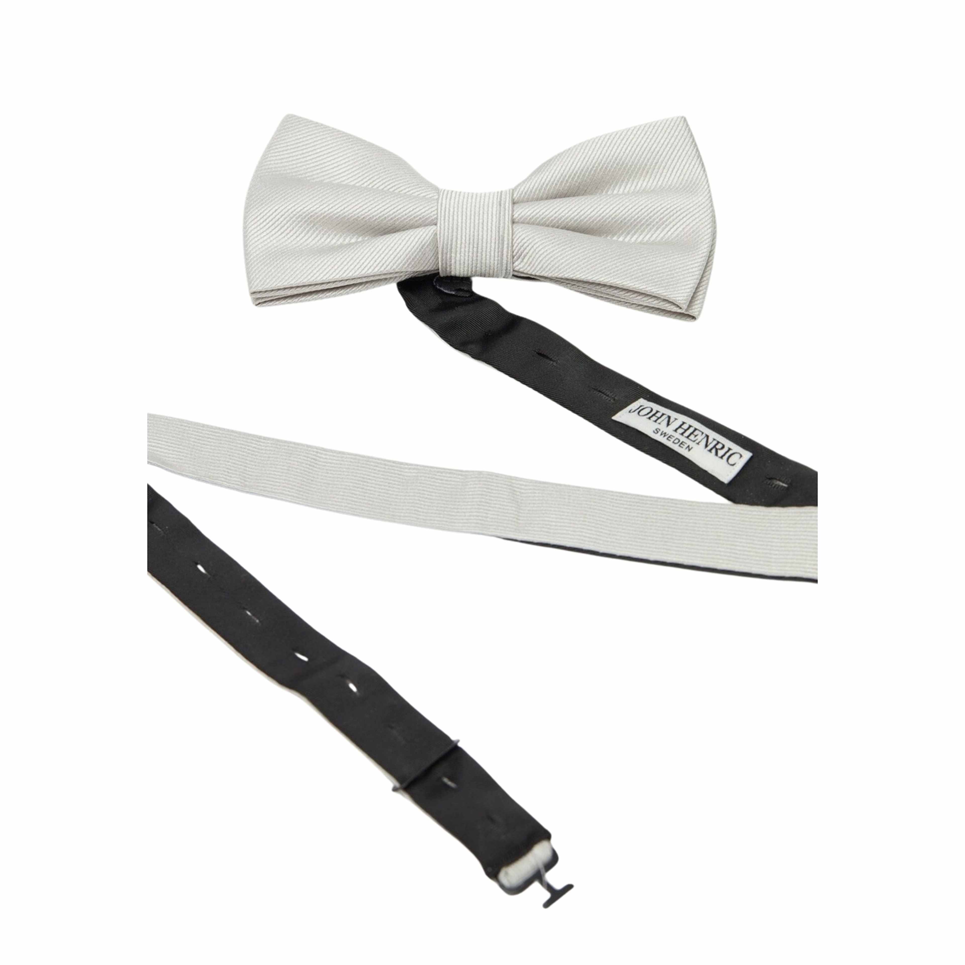 Silk Woven Rib Plain Pre Tied Bow Tie
