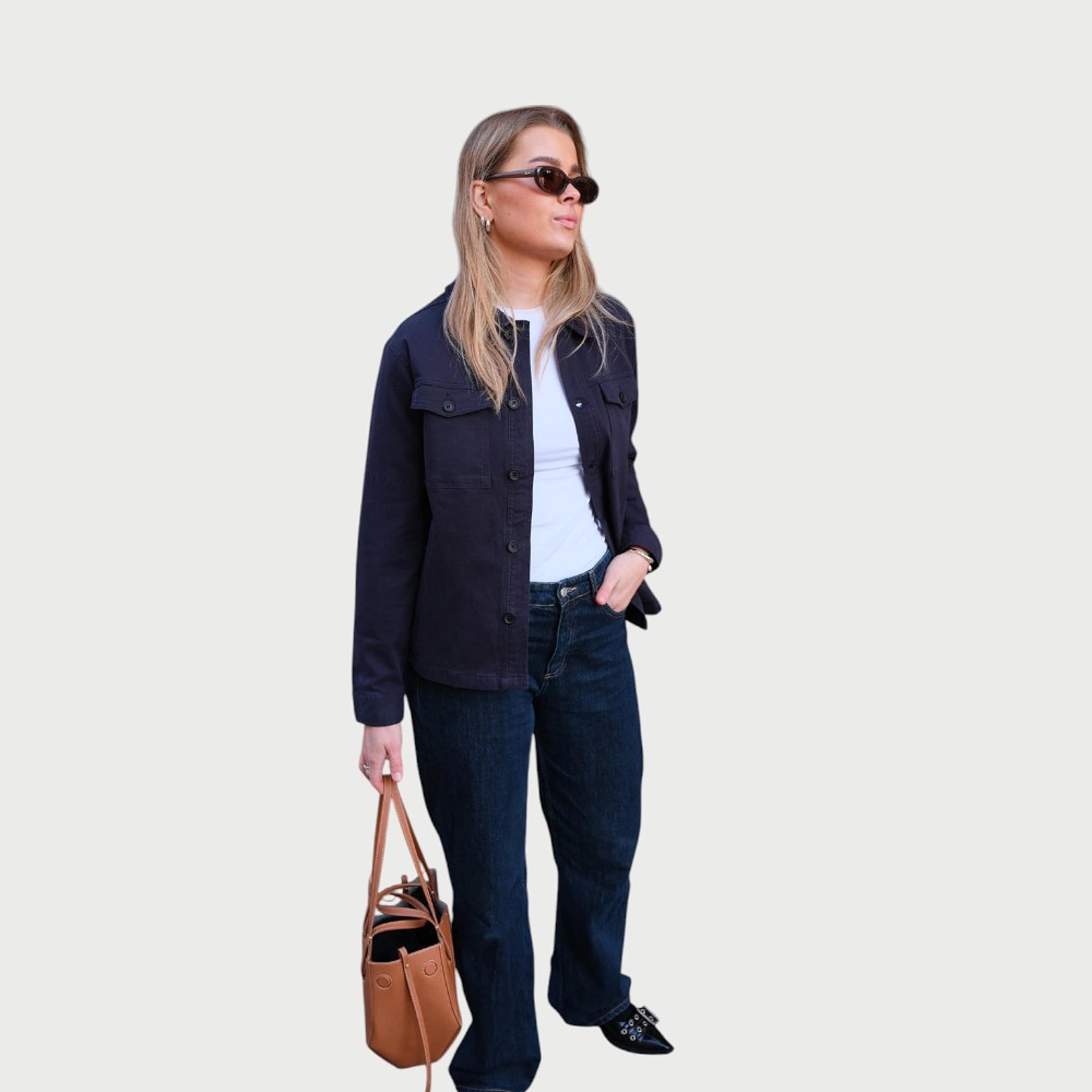 Twill Overshirt, från TeeShoppen, i färgen marin. Klicka för att öppna bilden i stort format