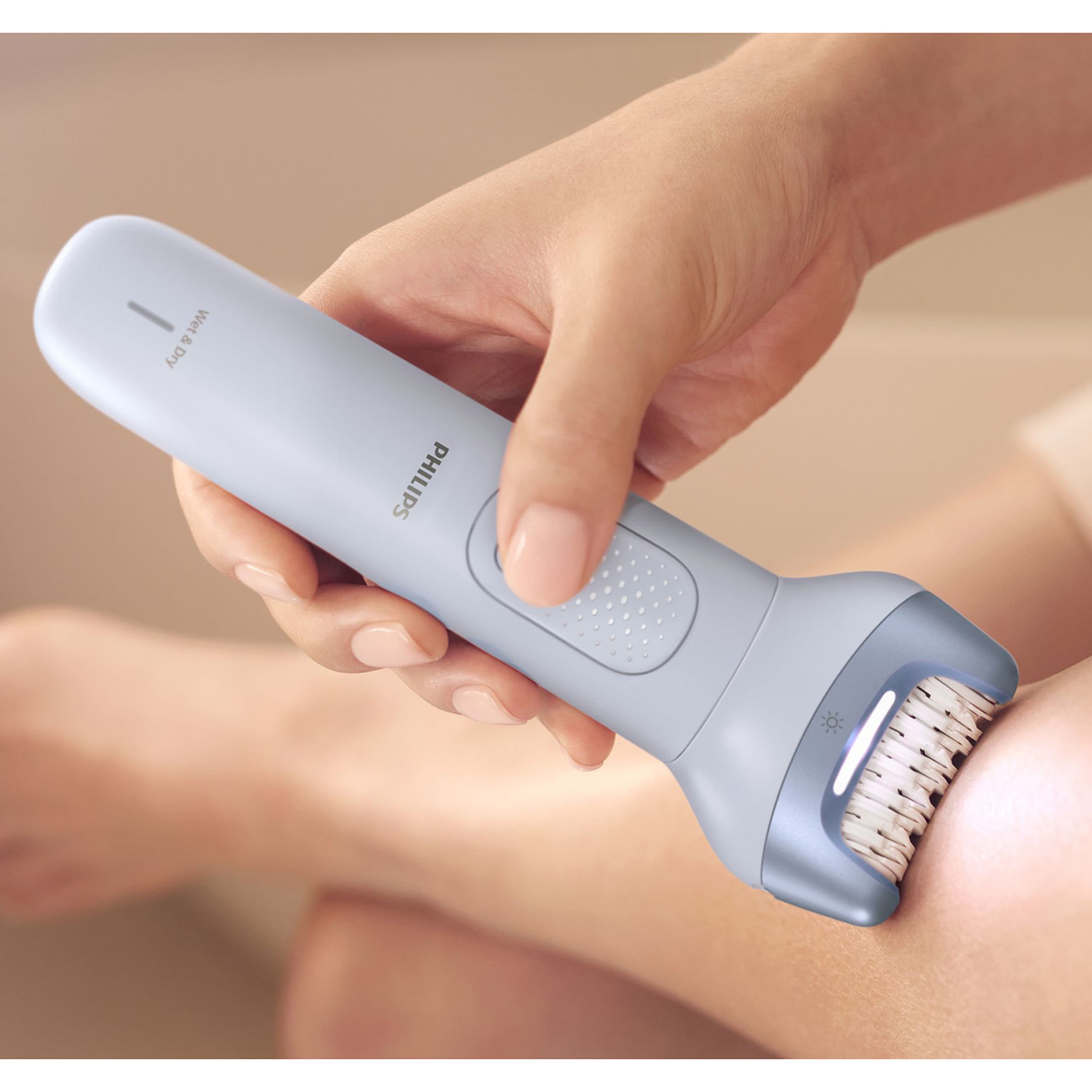 Epilator 8000-serien Sladdlös Wet & Dry Bre708/00, från Philips, i färgen blå. Klicka för att öppna bilden i stort format