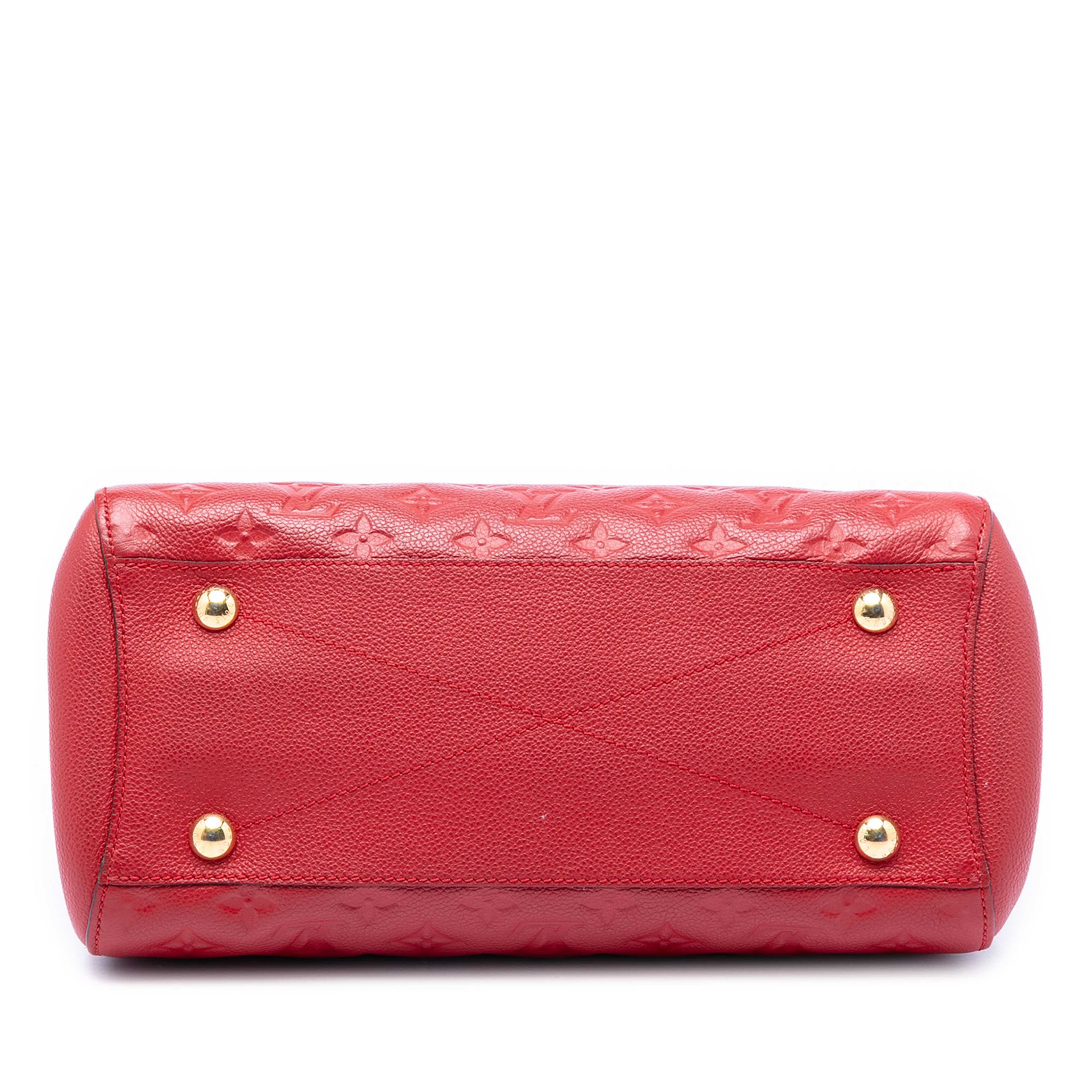 Louis Vuitton Monogram Empreinte Montaigne Mm, från Luxclusif, i färgen röd. Klicka för att öppna bilden i stort format
