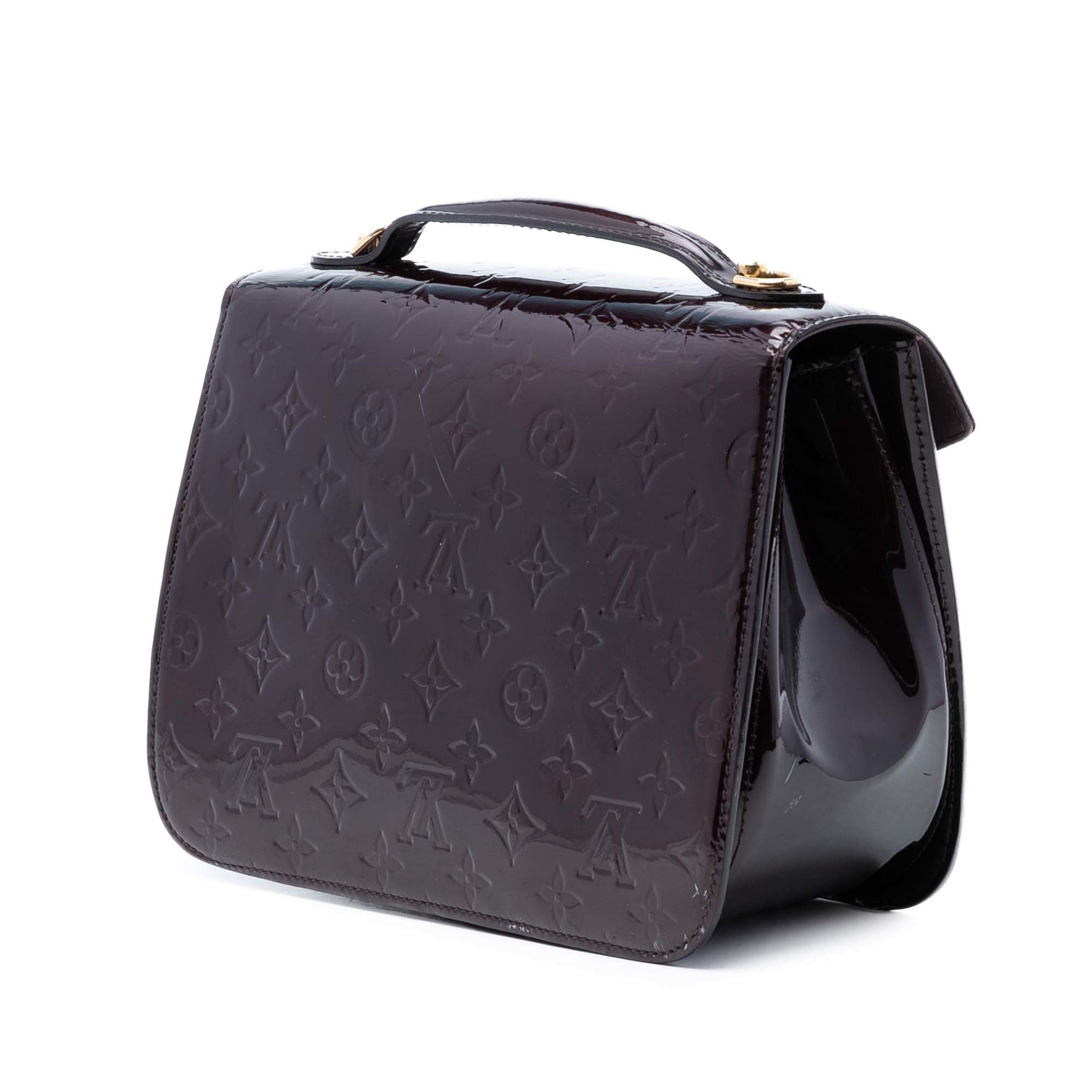 Louis Vuitton Monogram Vernis Mirada, från Luxclusif, i färgen plum. Klicka för att öppna bilden i stort format