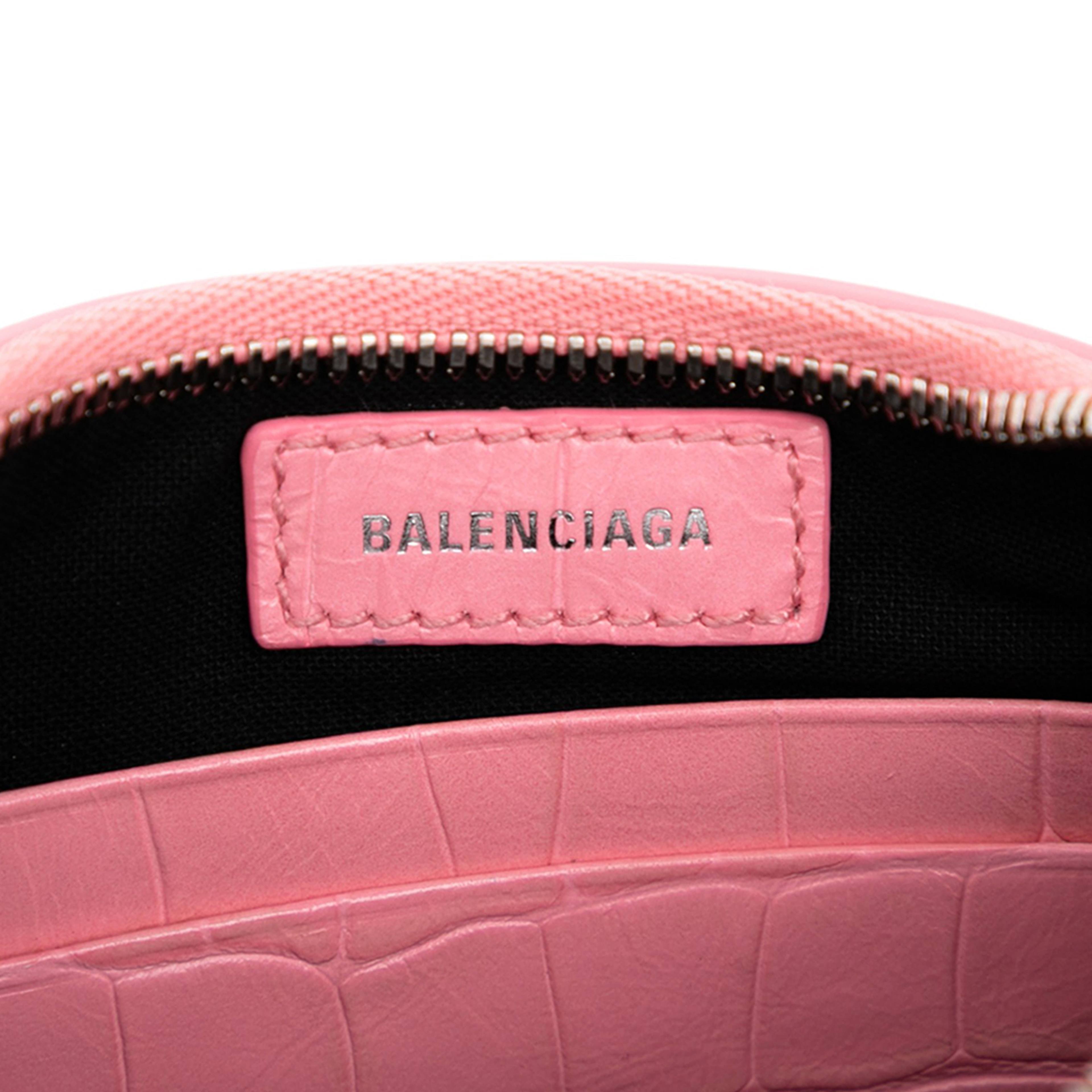 Balenciaga Mini Embossed Leather Motocross Le Cagole, från Luxclusif, i färgen pink. Klicka för att öppna bilden i stort format