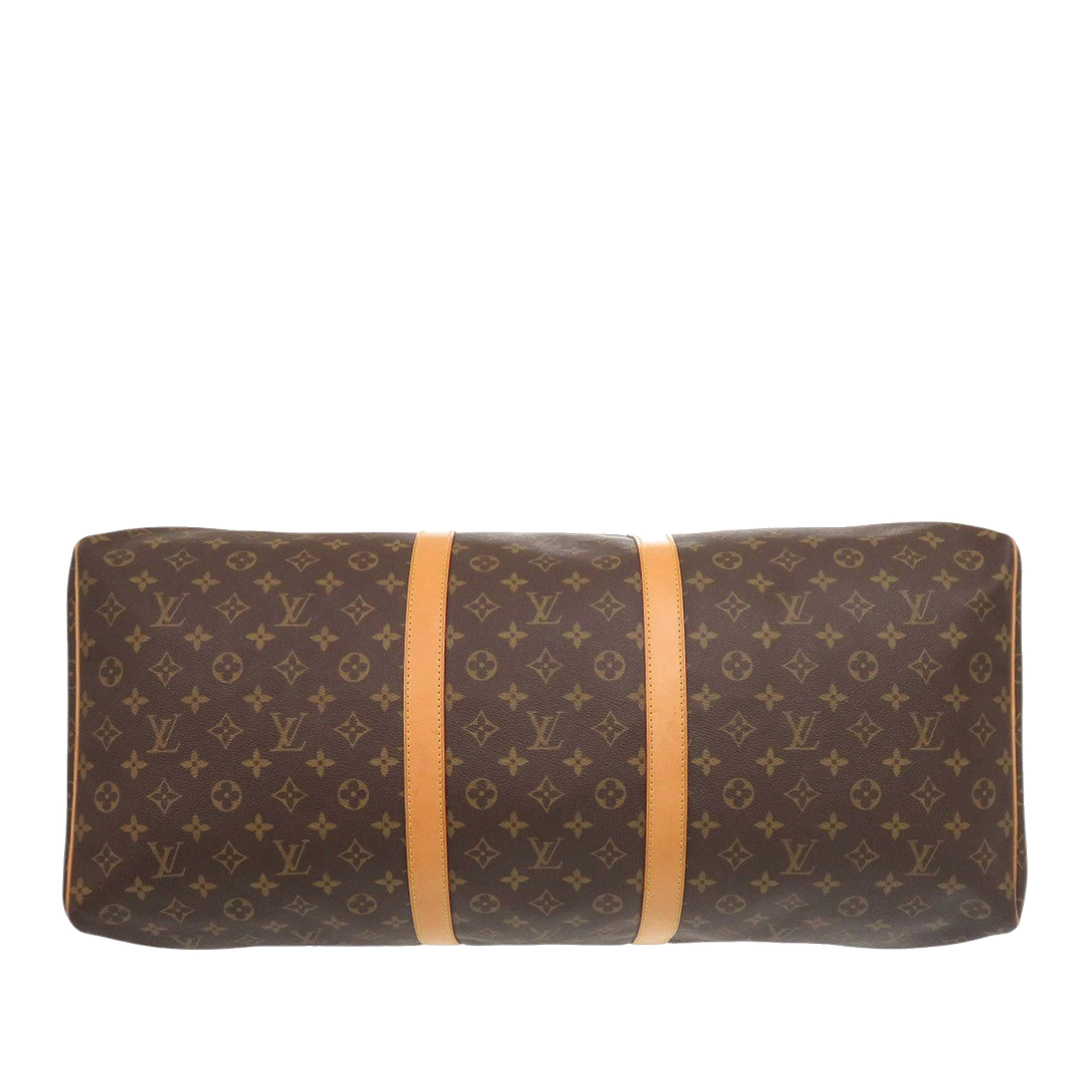 Louis Vuitton Monogram Keepall 60, från Luxclusif, i färgen brun. Klicka för att öppna bilden i stort format