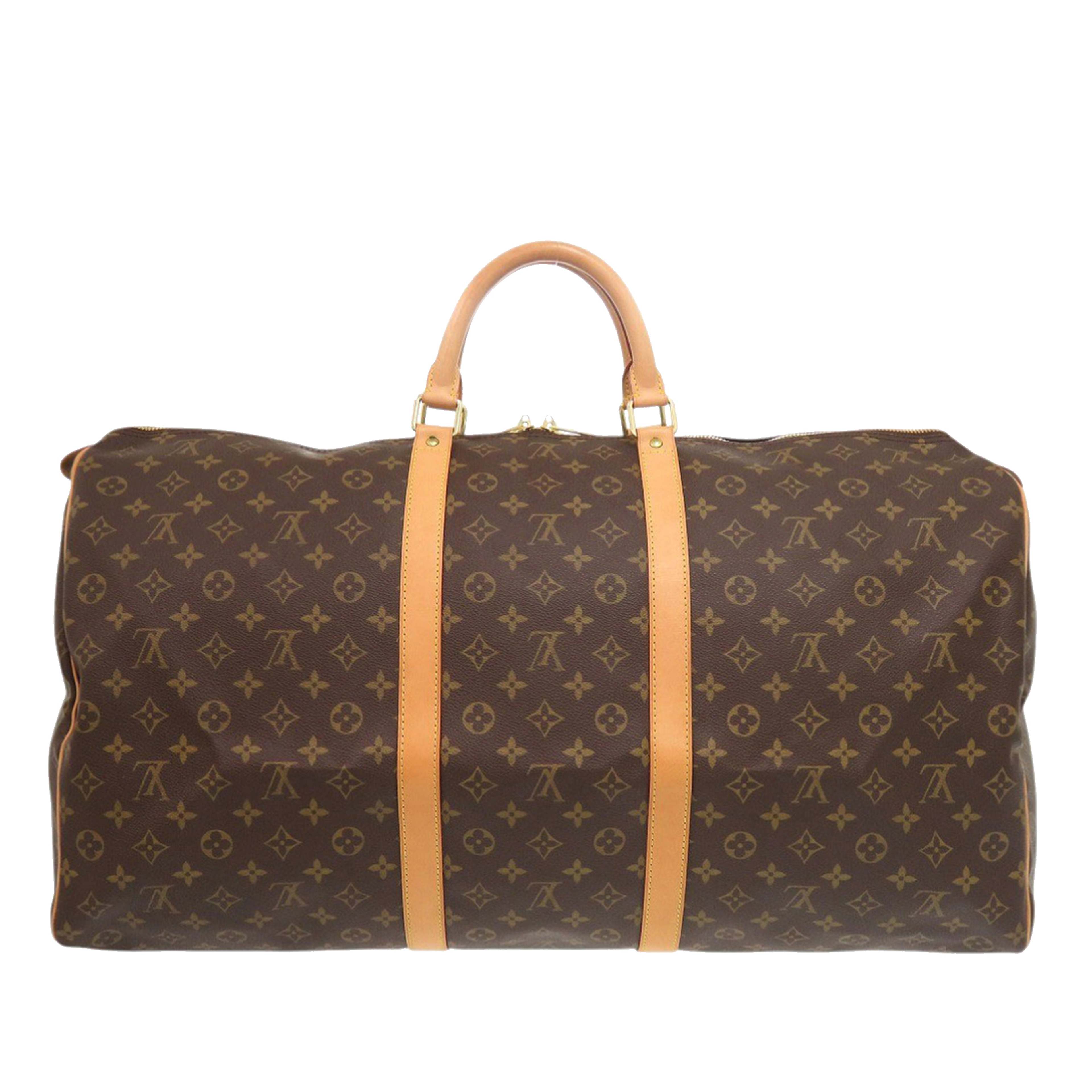 Louis Vuitton Monogram Keepall 60, från Luxclusif, i färgen brun. Klicka för att öppna bilden i stort format