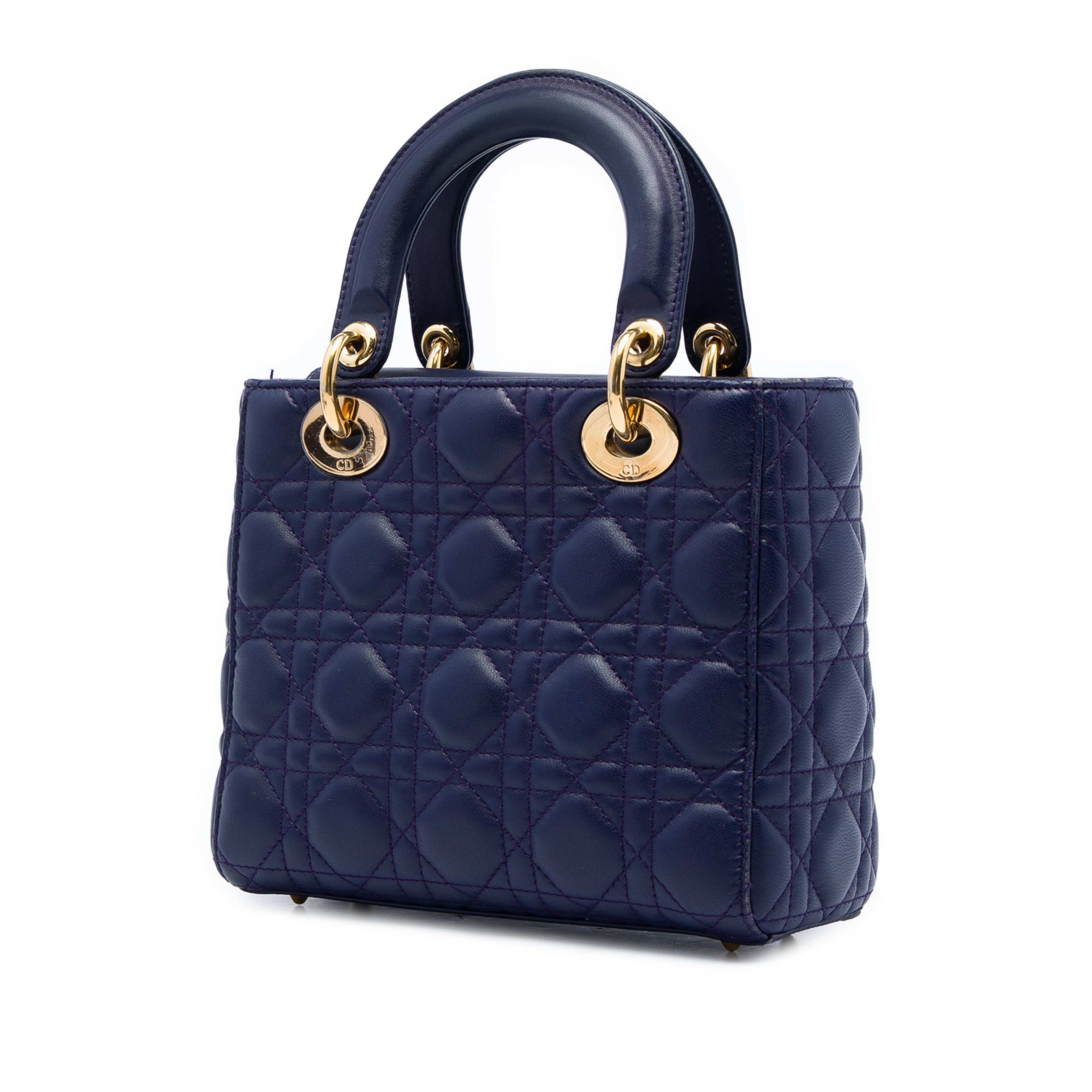 Dior Small Lambskin Cannage My Abcdior Lady Dior, från Luxclusif, i färgen blå. Klicka för att öppna bilden i stort format