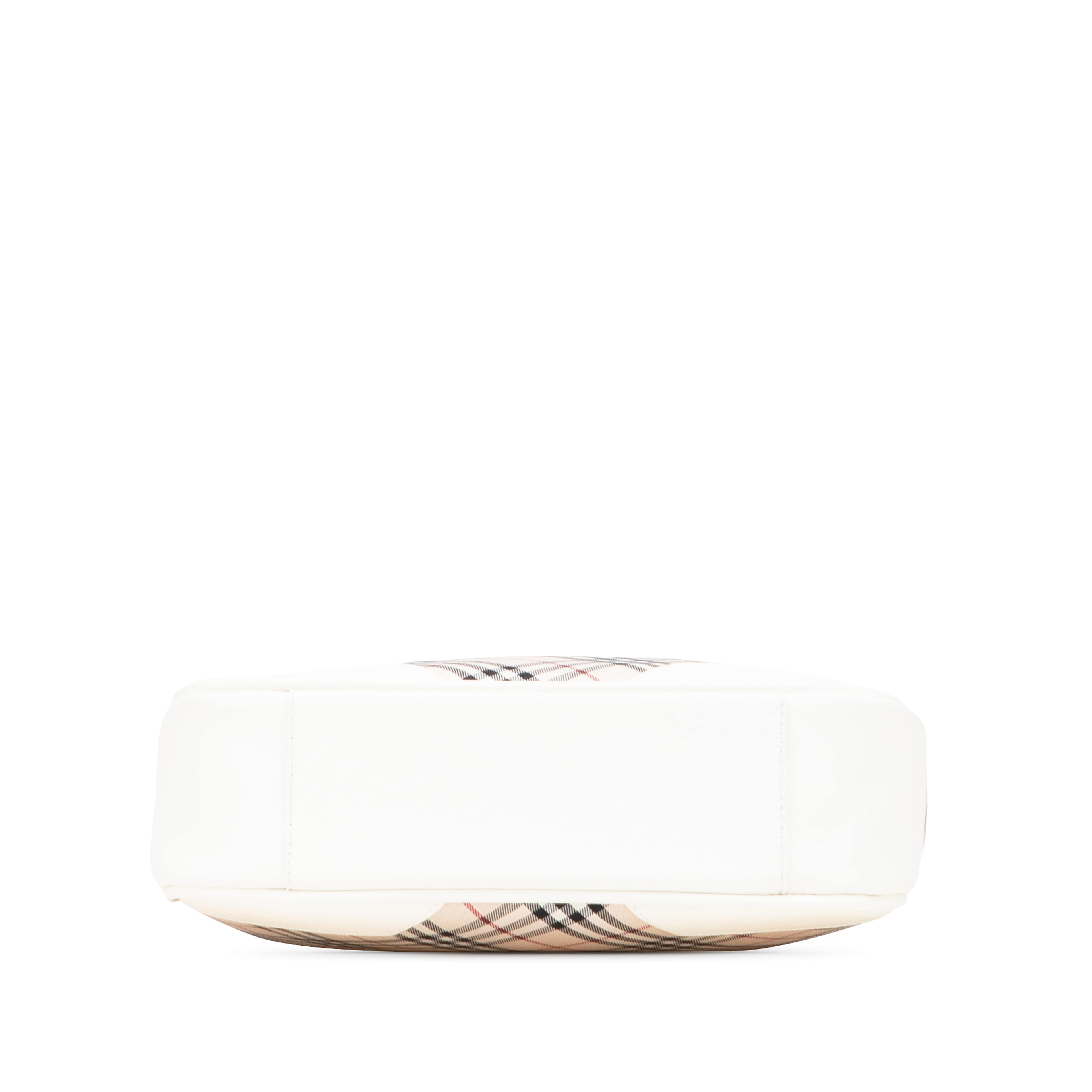 Burberry Nova Check Canvas Crossbody, från Luxclusif, i färgen beige. Klicka för att öppna bilden i stort format