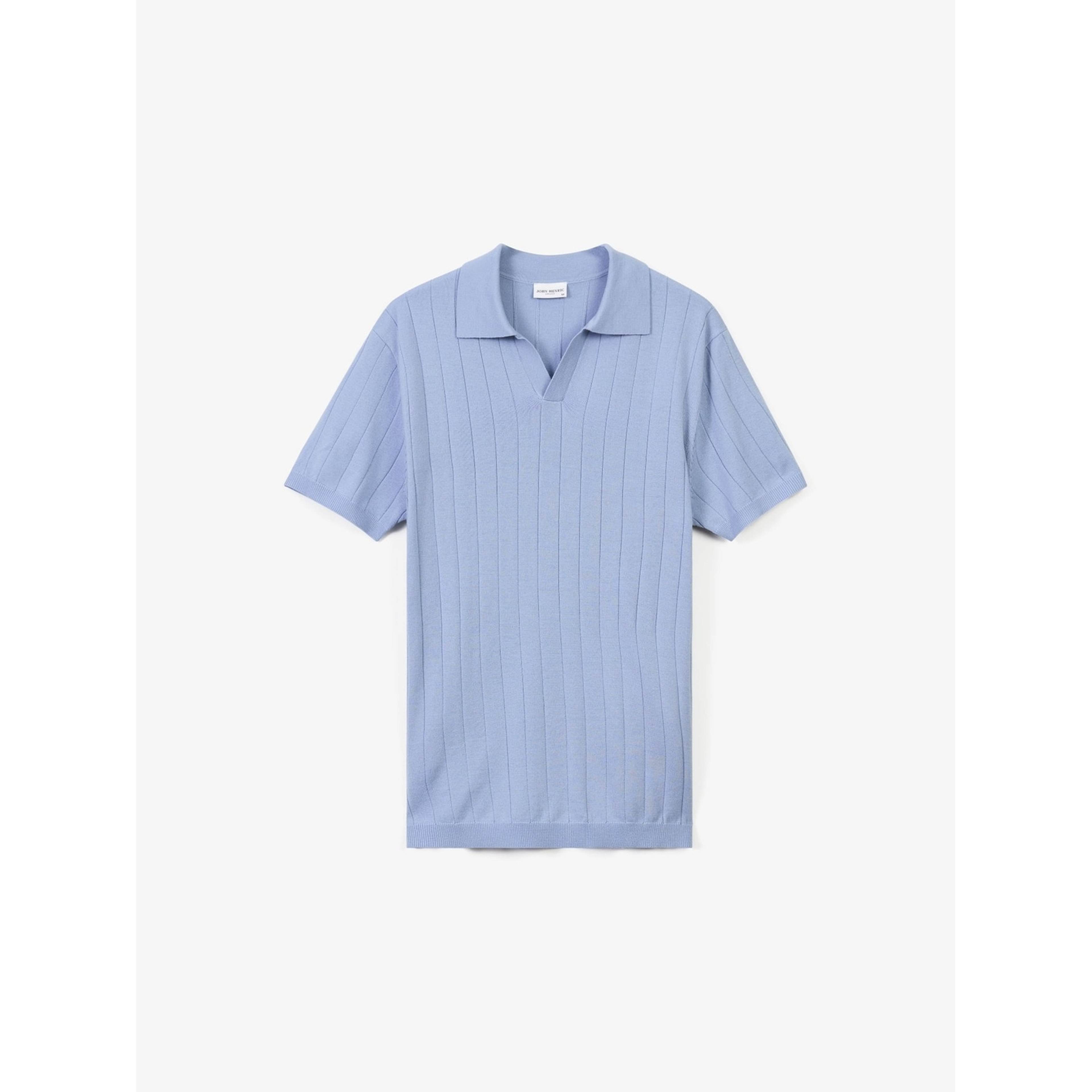 Merino Rib Knitted Ss Polo Sweater (era)