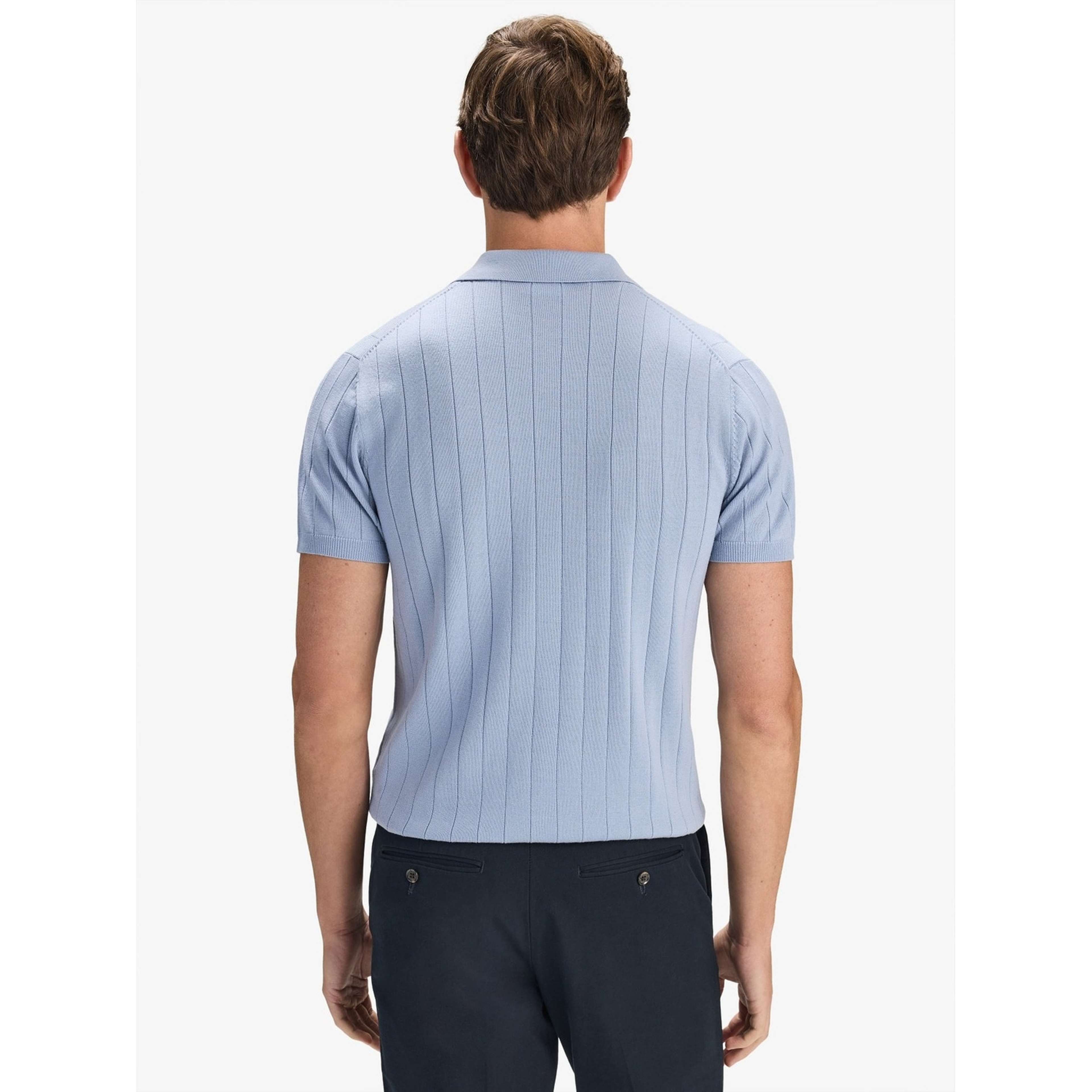 Merino Rib Knitted Ss Polo Sweater (era)