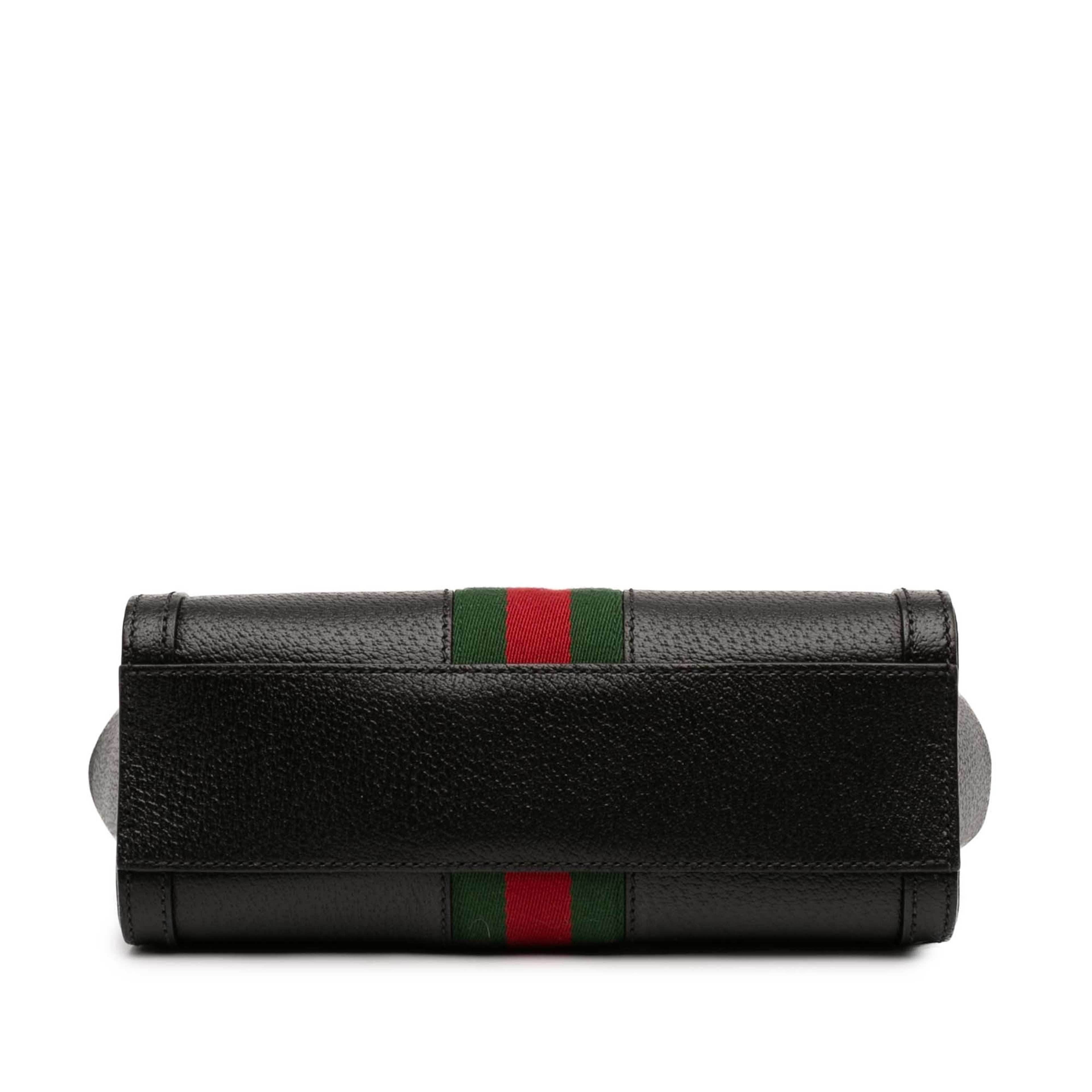 Gucci Small Leather Web Ophidia Satchel, från Luxclusif, i färgen black. Klicka för att öppna bilden i stort format