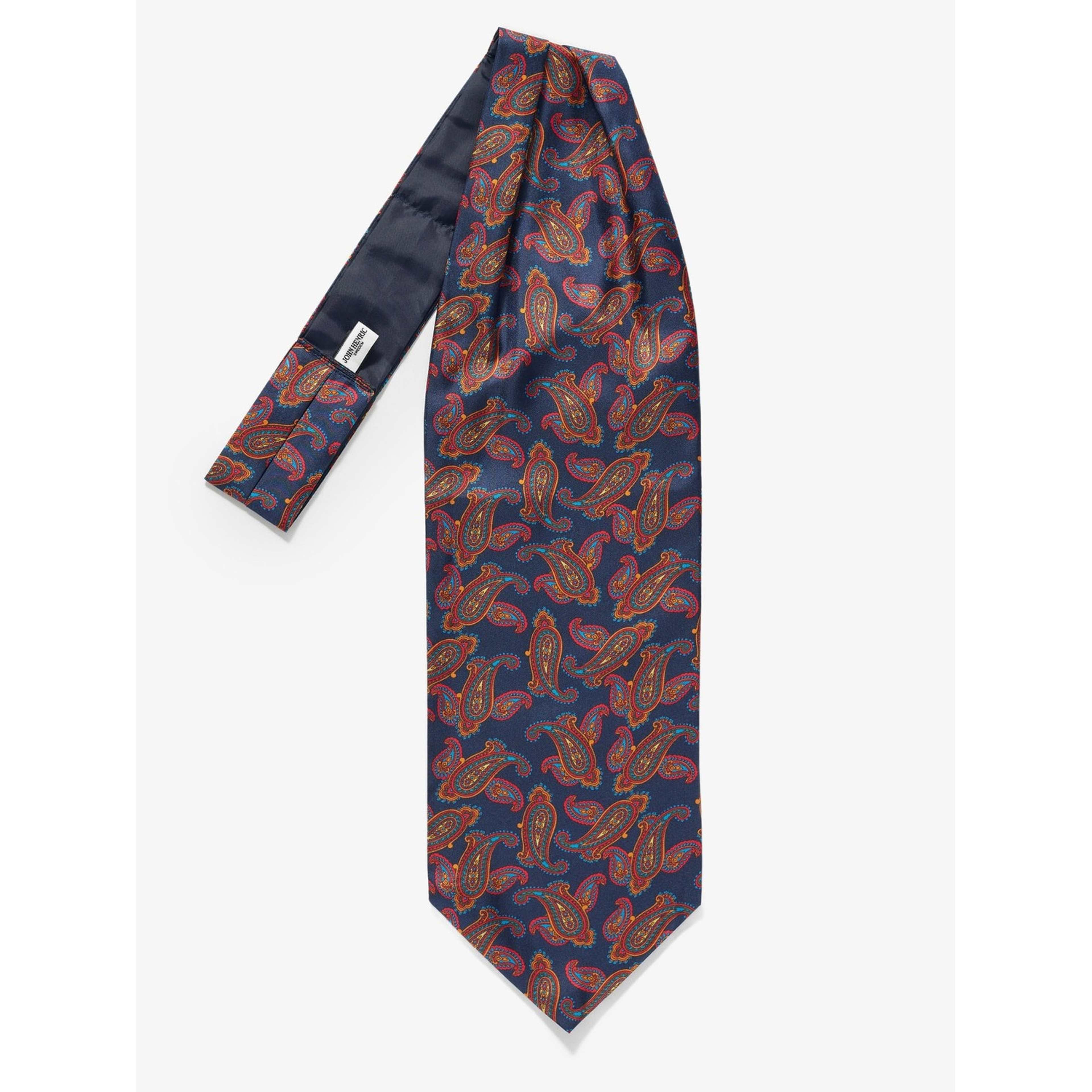 Silk Single Pointed Ascot Paisley