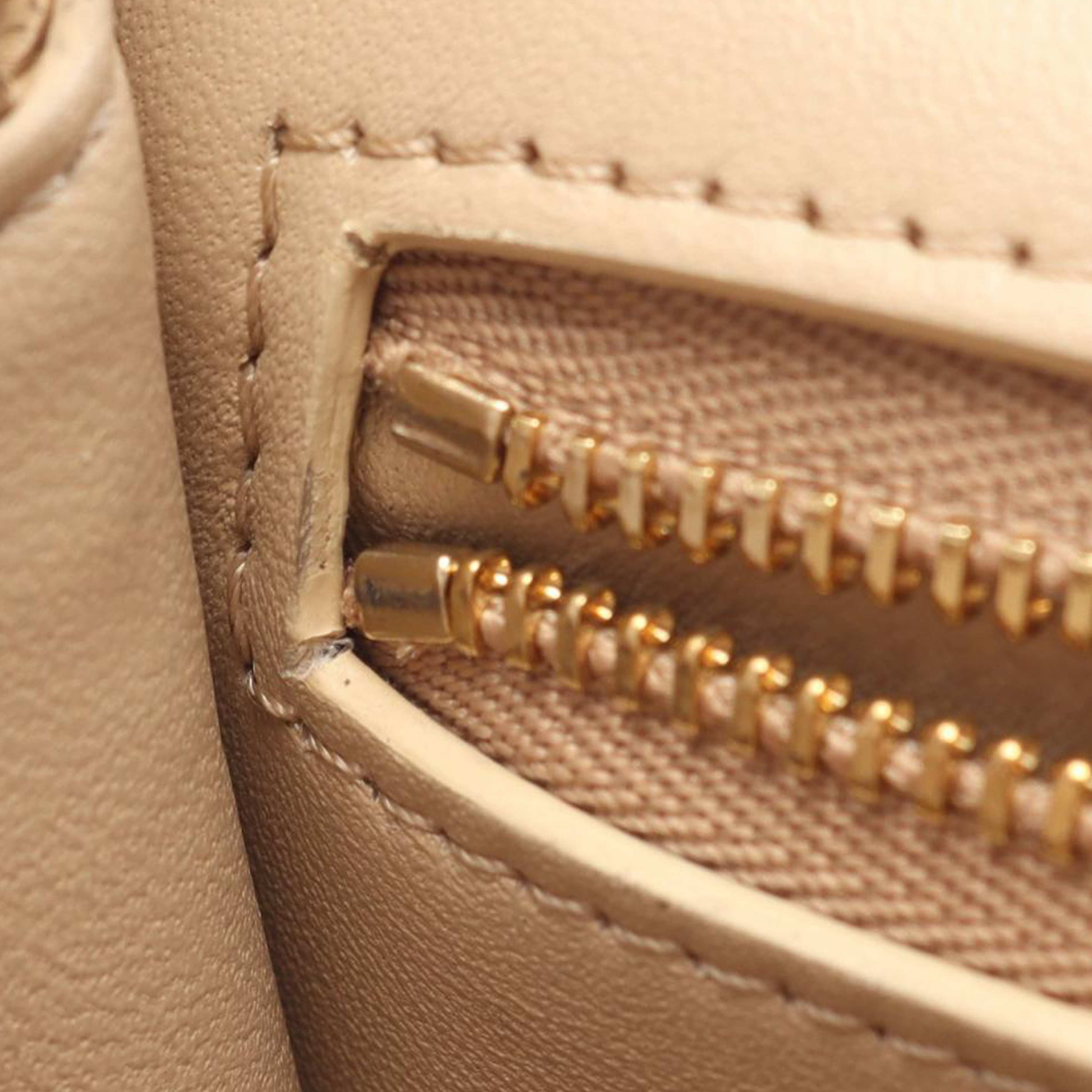 Celine Medium Leather Triomphe Frame Crossbody