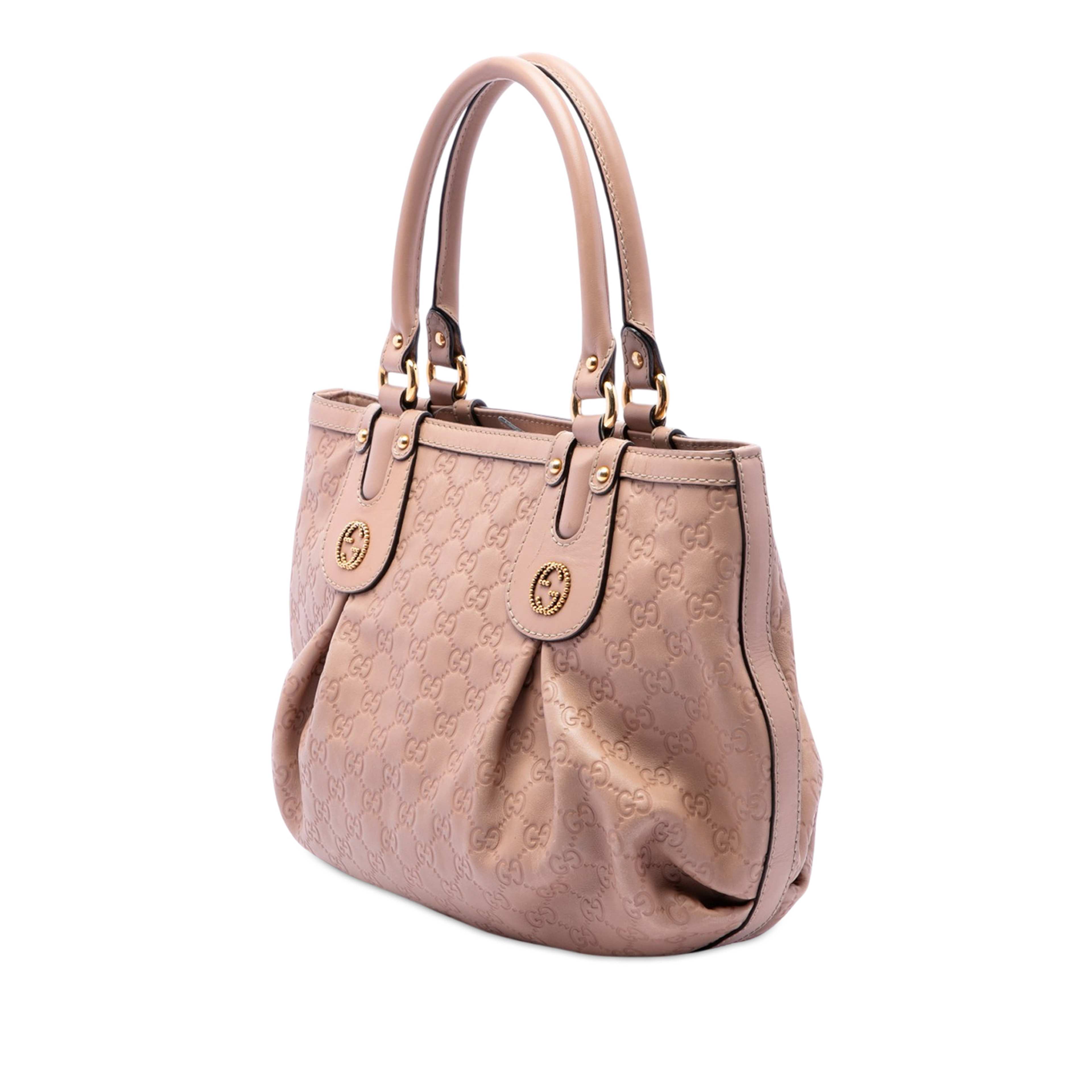 Gucci Guccissima Scarlett Tote, från Luxclusif, i färgen brun. Klicka för att öppna bilden i stort format